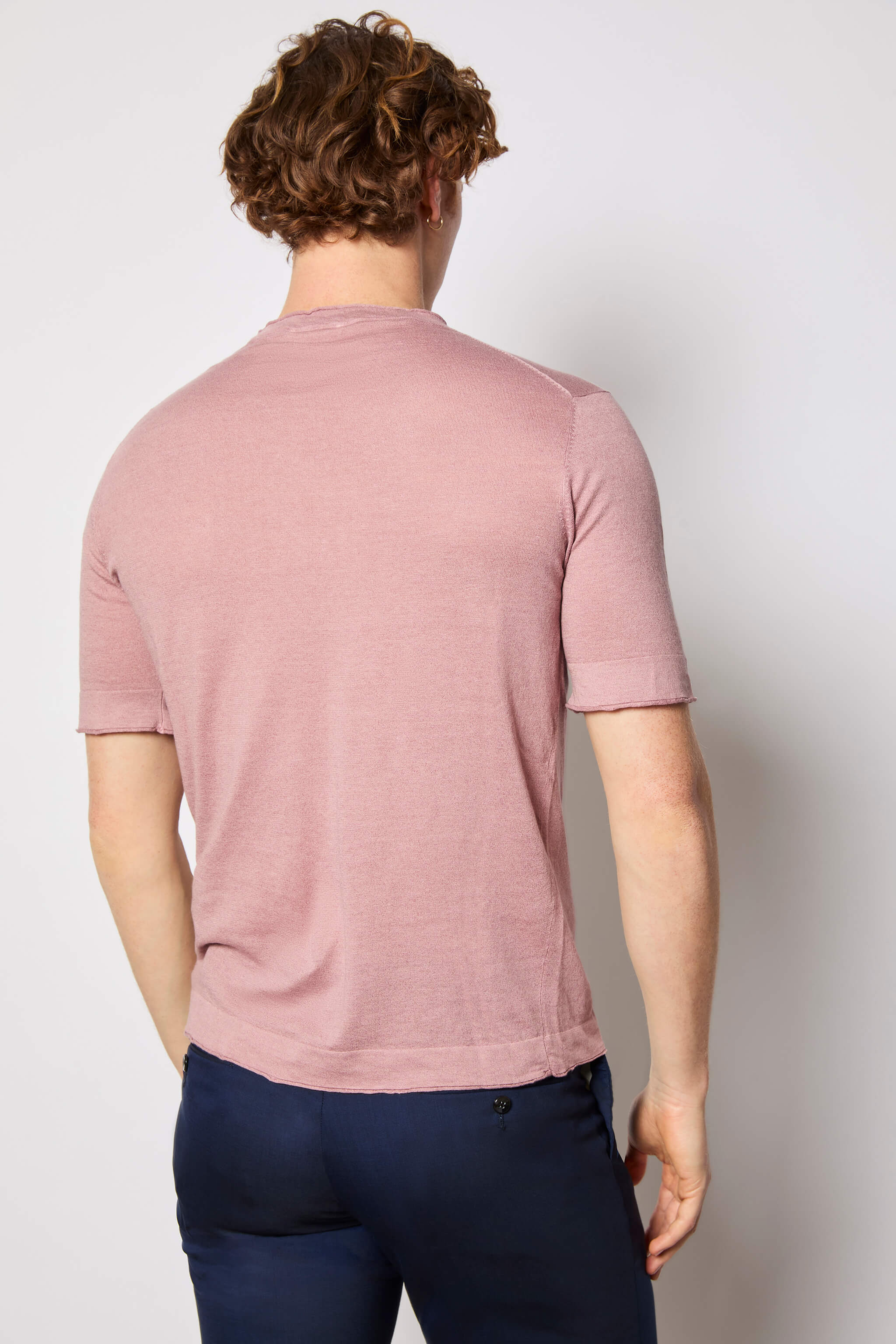 Maglia manica corta con taschino rosa - Image 2