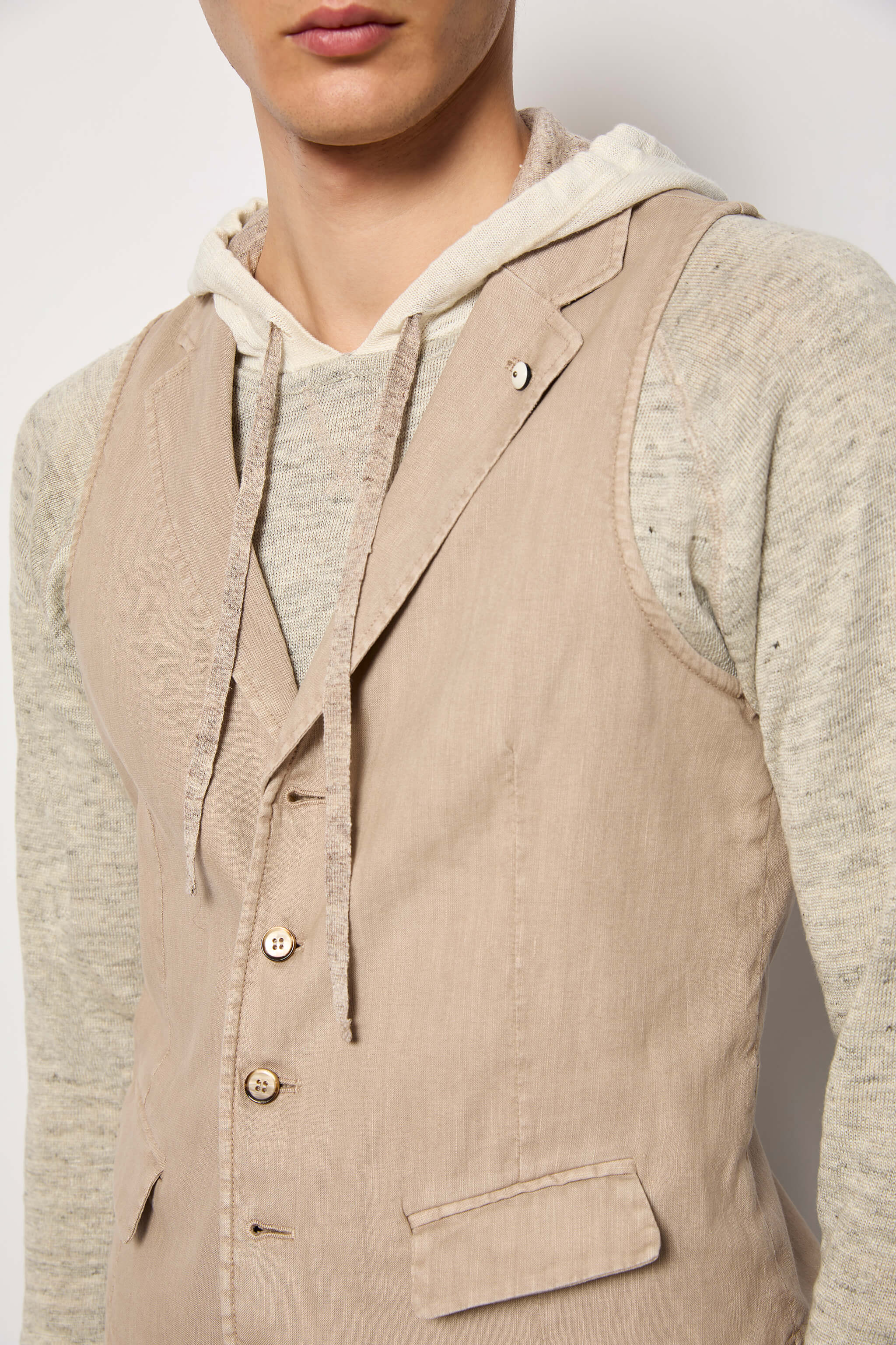 Gilet OSCAR tinto capo beige - Image 3
