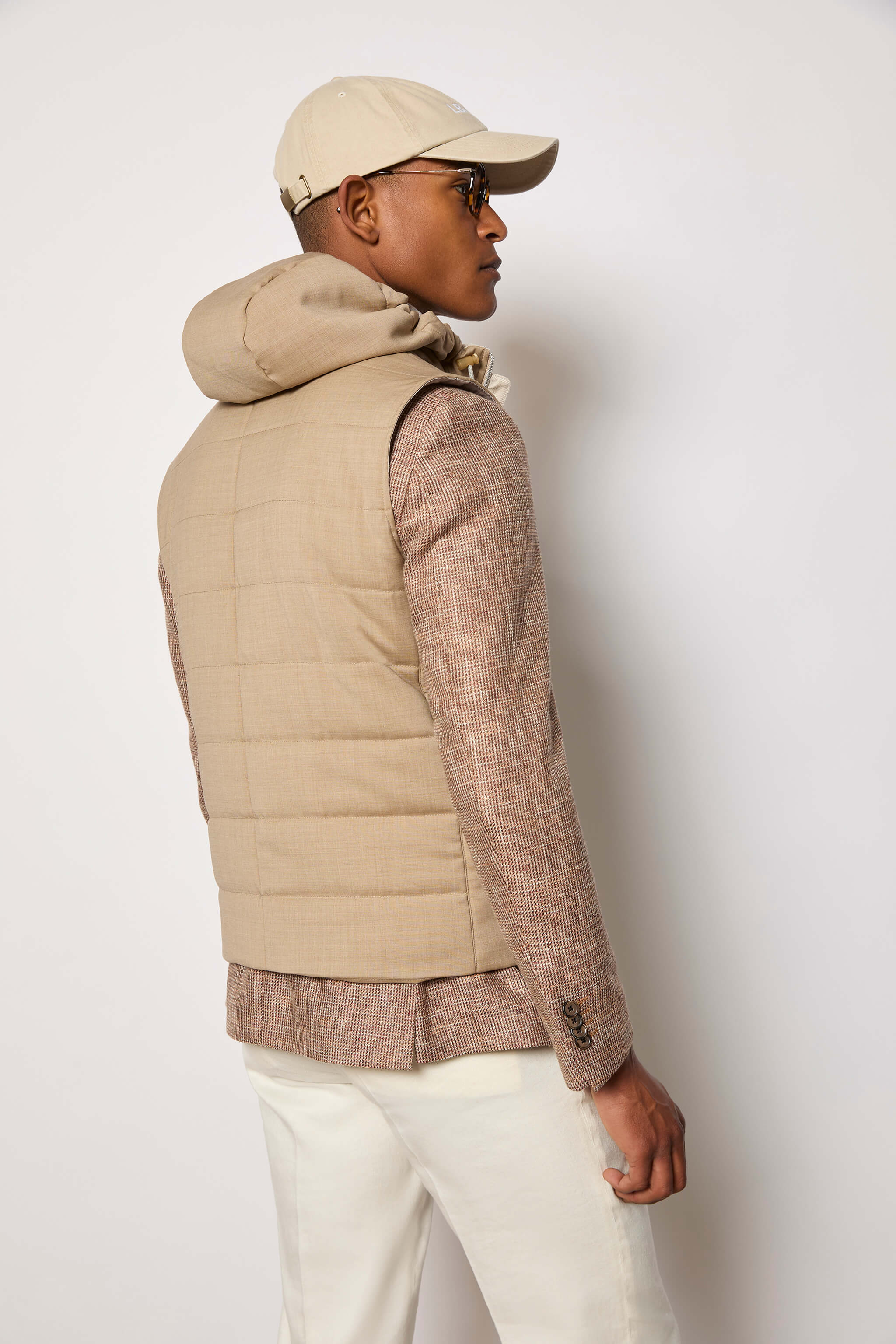 Gilet imbottito beige - Image 2