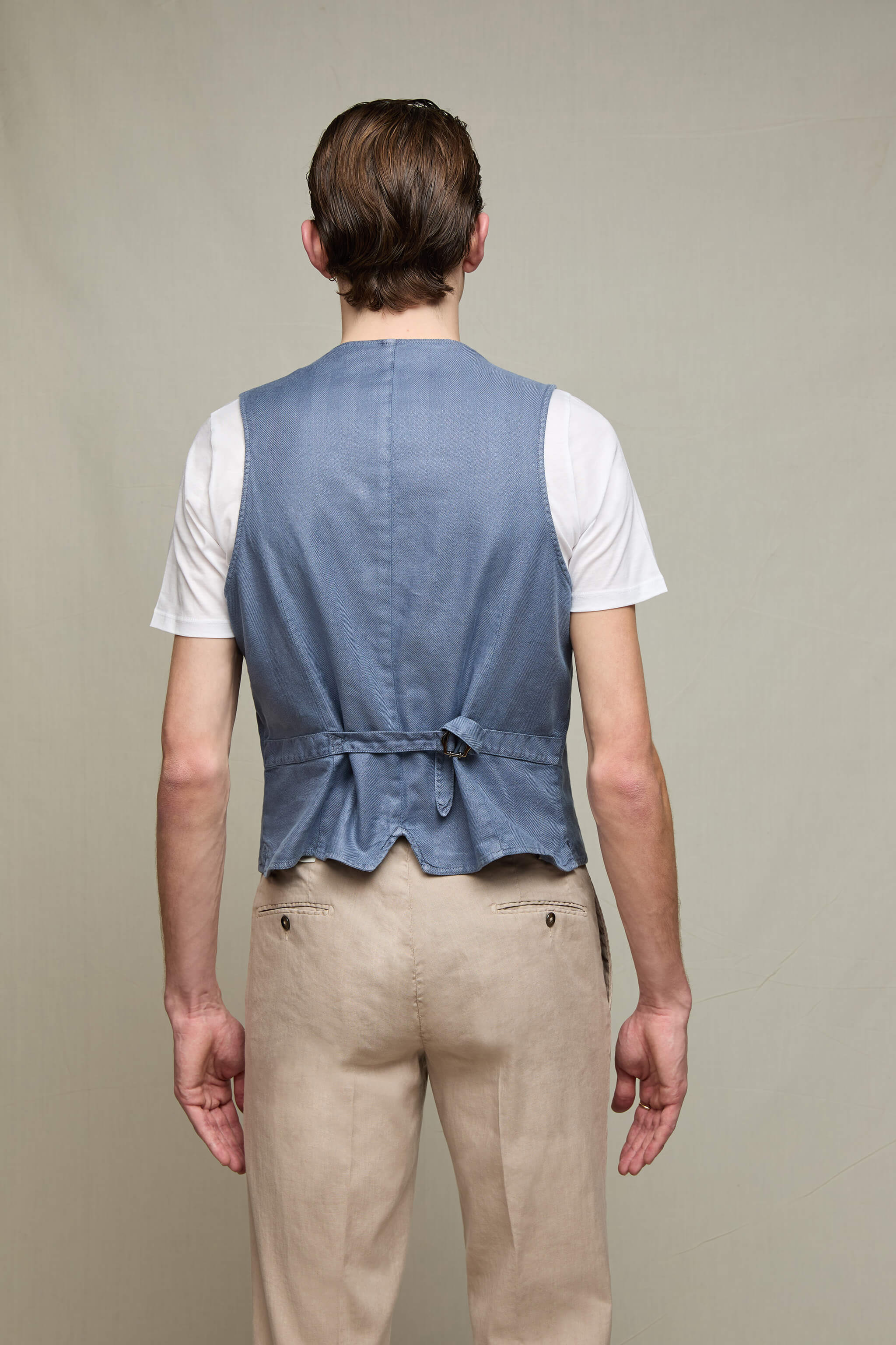Gilet MIKE tinto capo denim polvere - Image 2