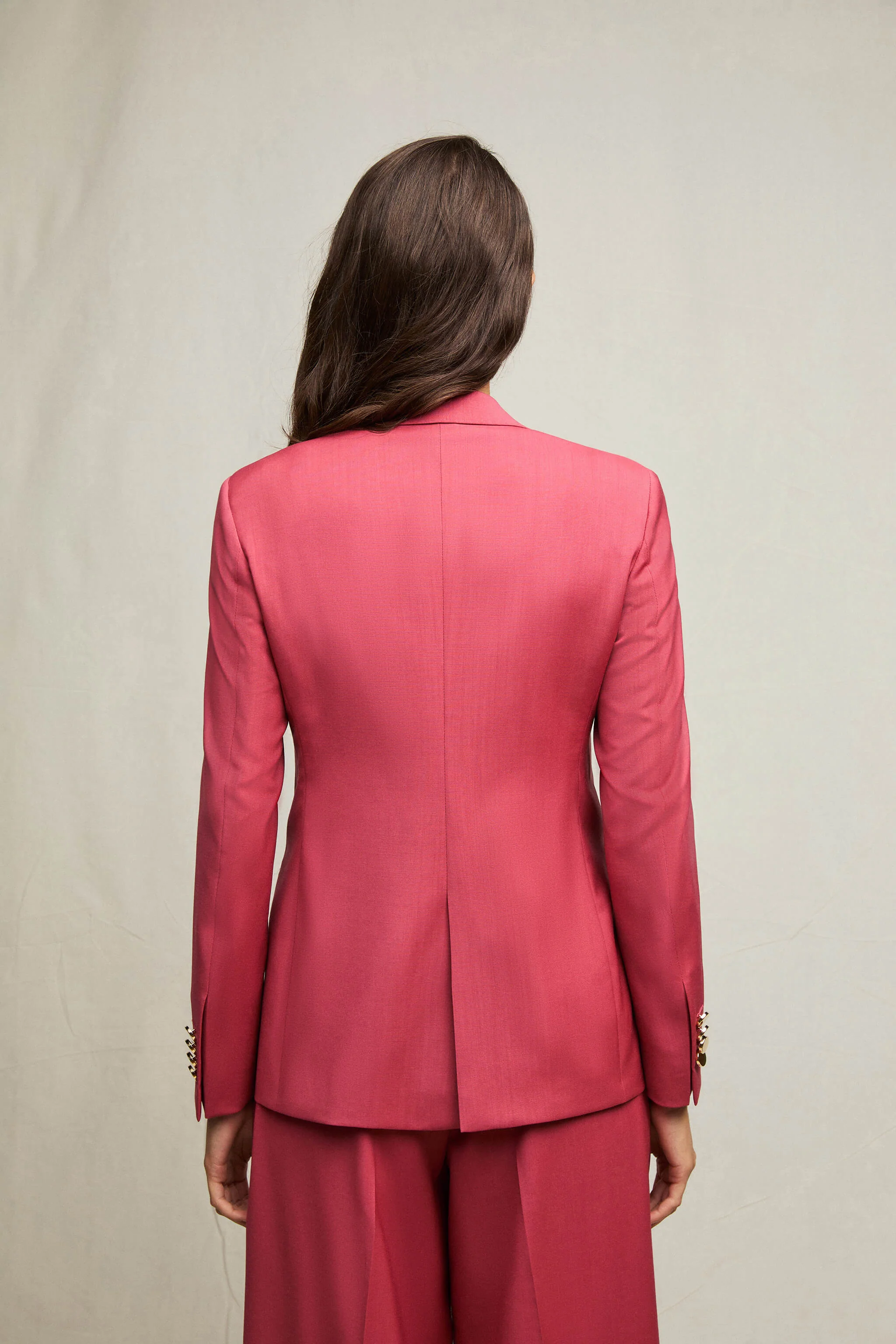 Giacca Elena in lana rosso ciliegia - Image 3
