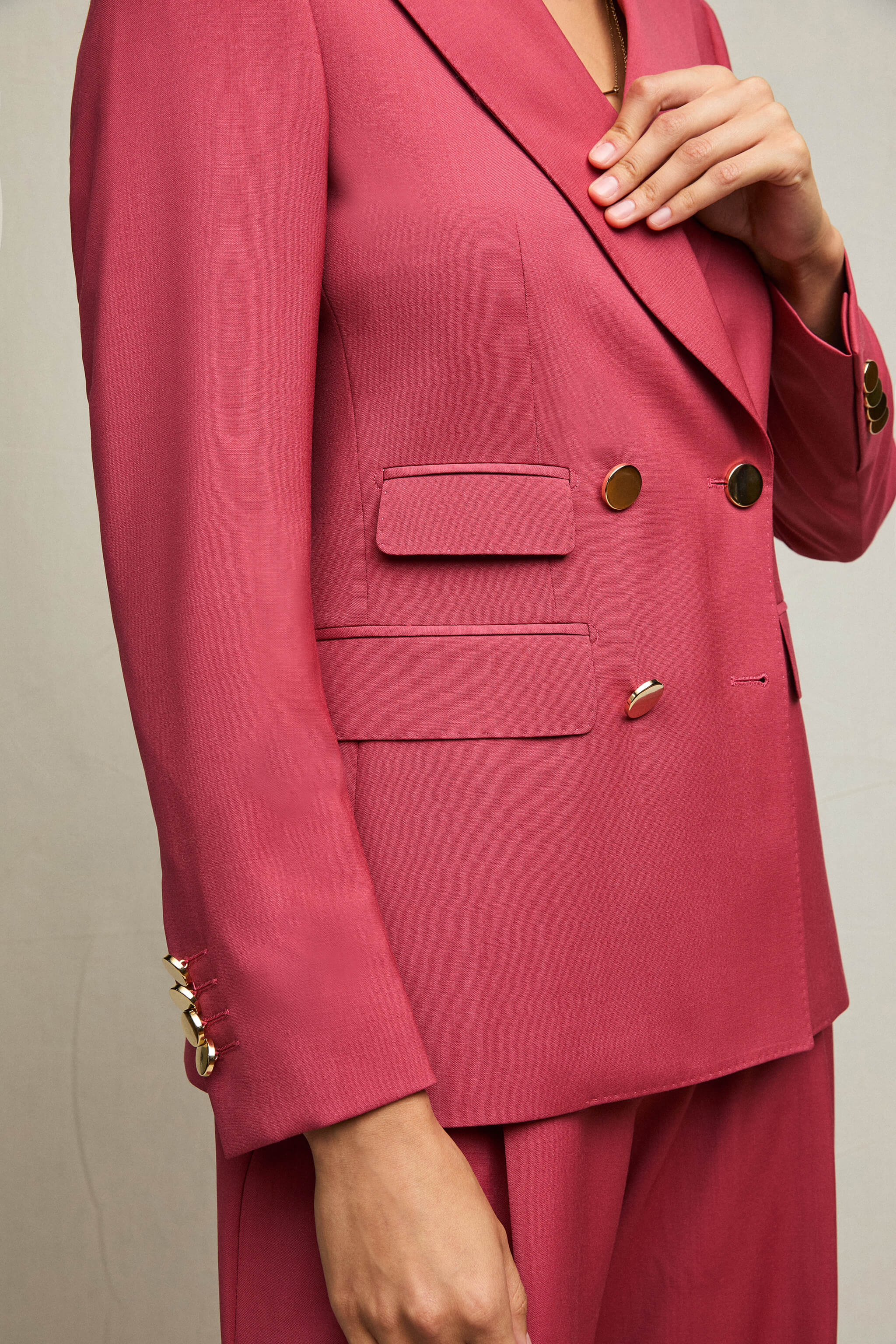 Giacca Elena in lana rosso ciliegia - Image 6