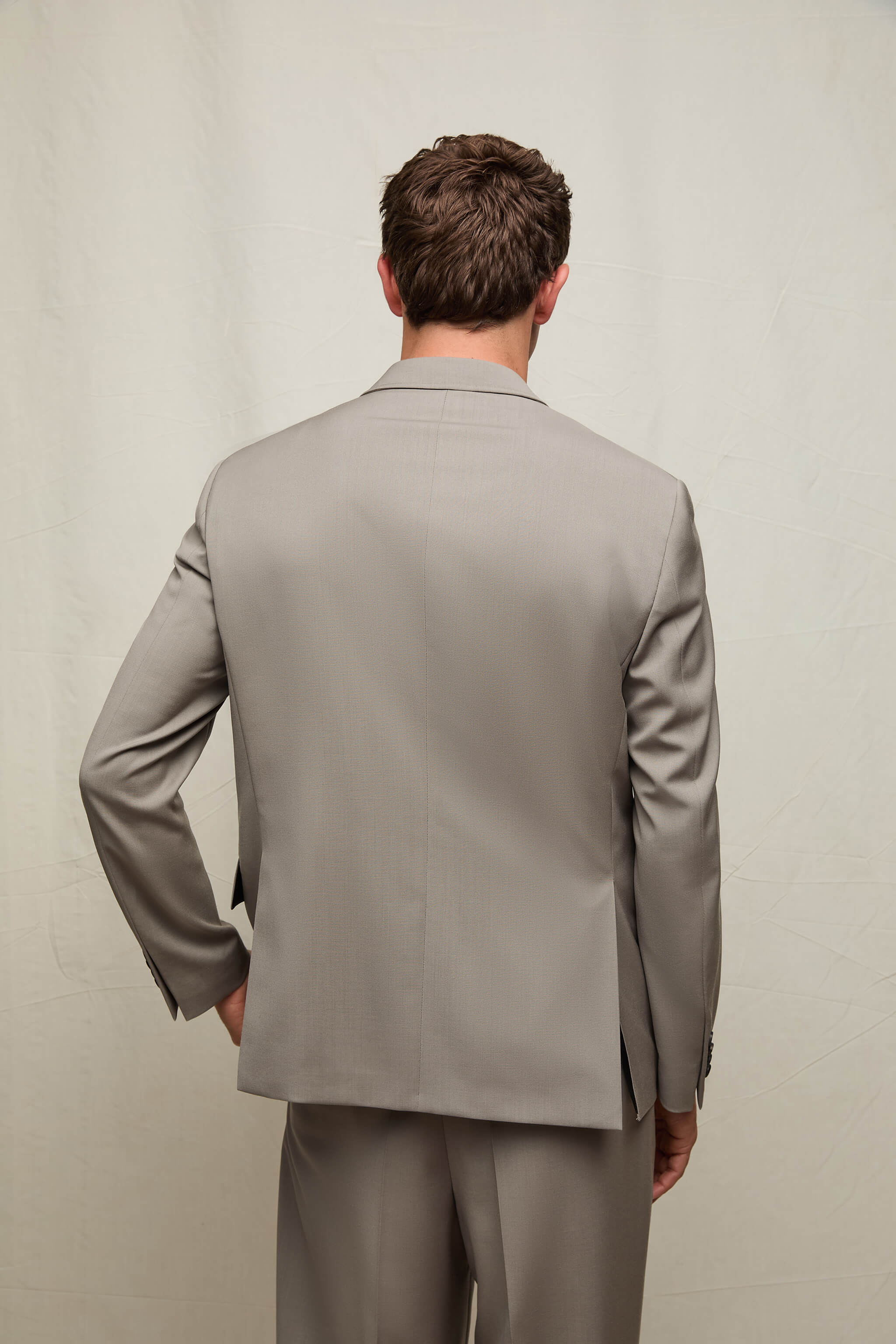 Giacca DAVID in lana tortora - Image 3