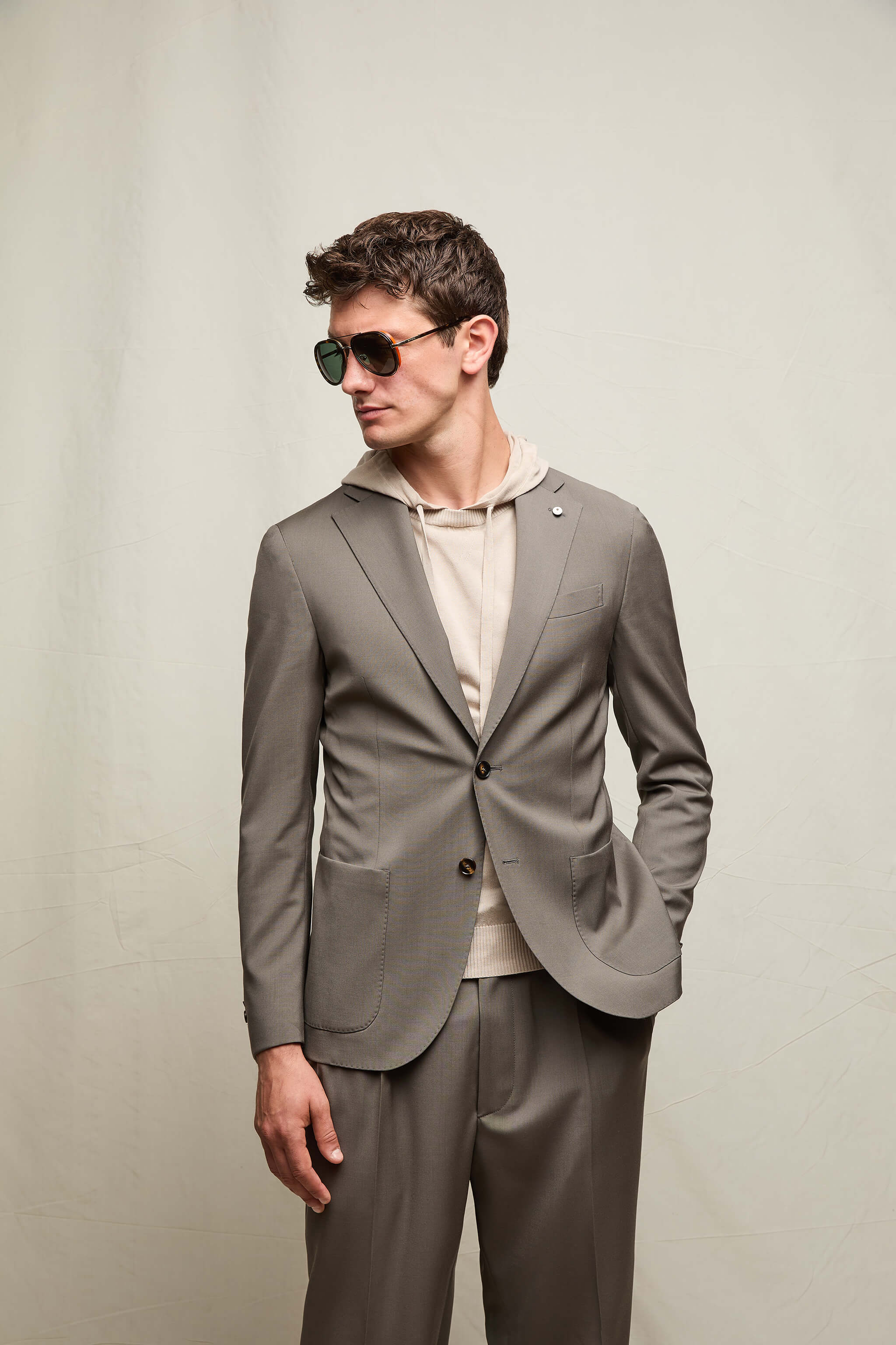 Giacca Jack in lana marrone taupe - Image 2