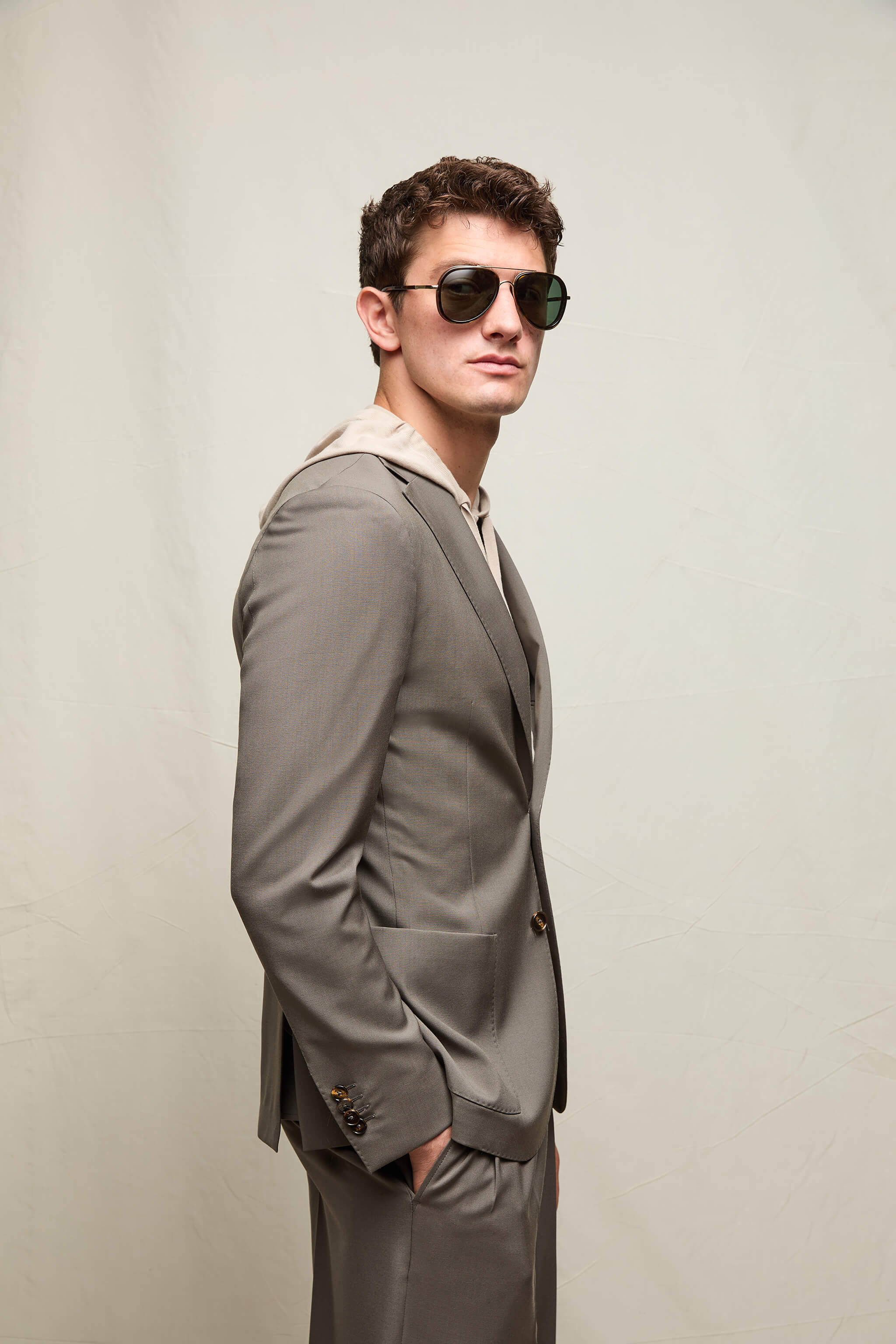 Giacca Jack in lana marrone taupe - Image 4