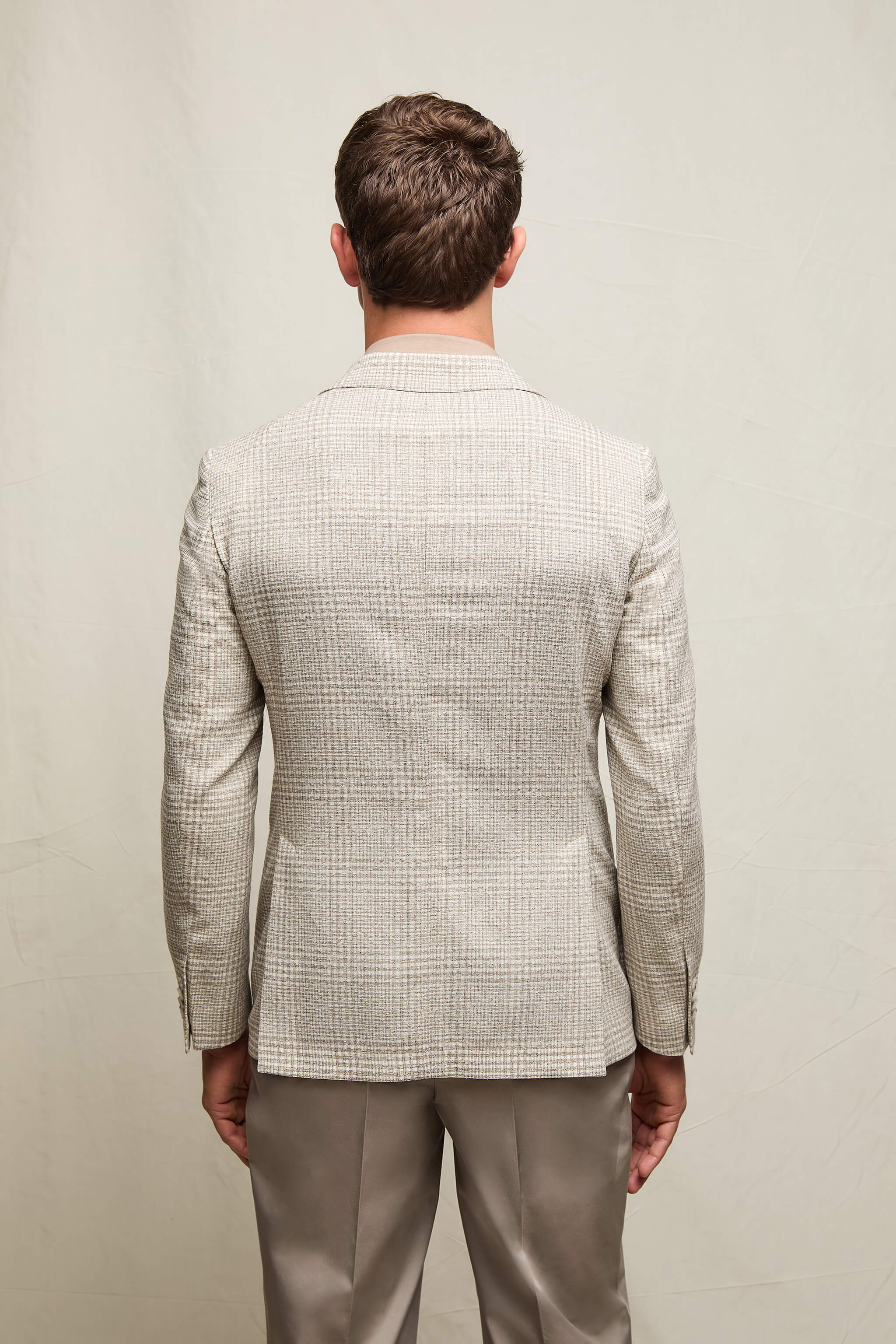 Giacca JACK in lana vergine stretch beige - Image 3
