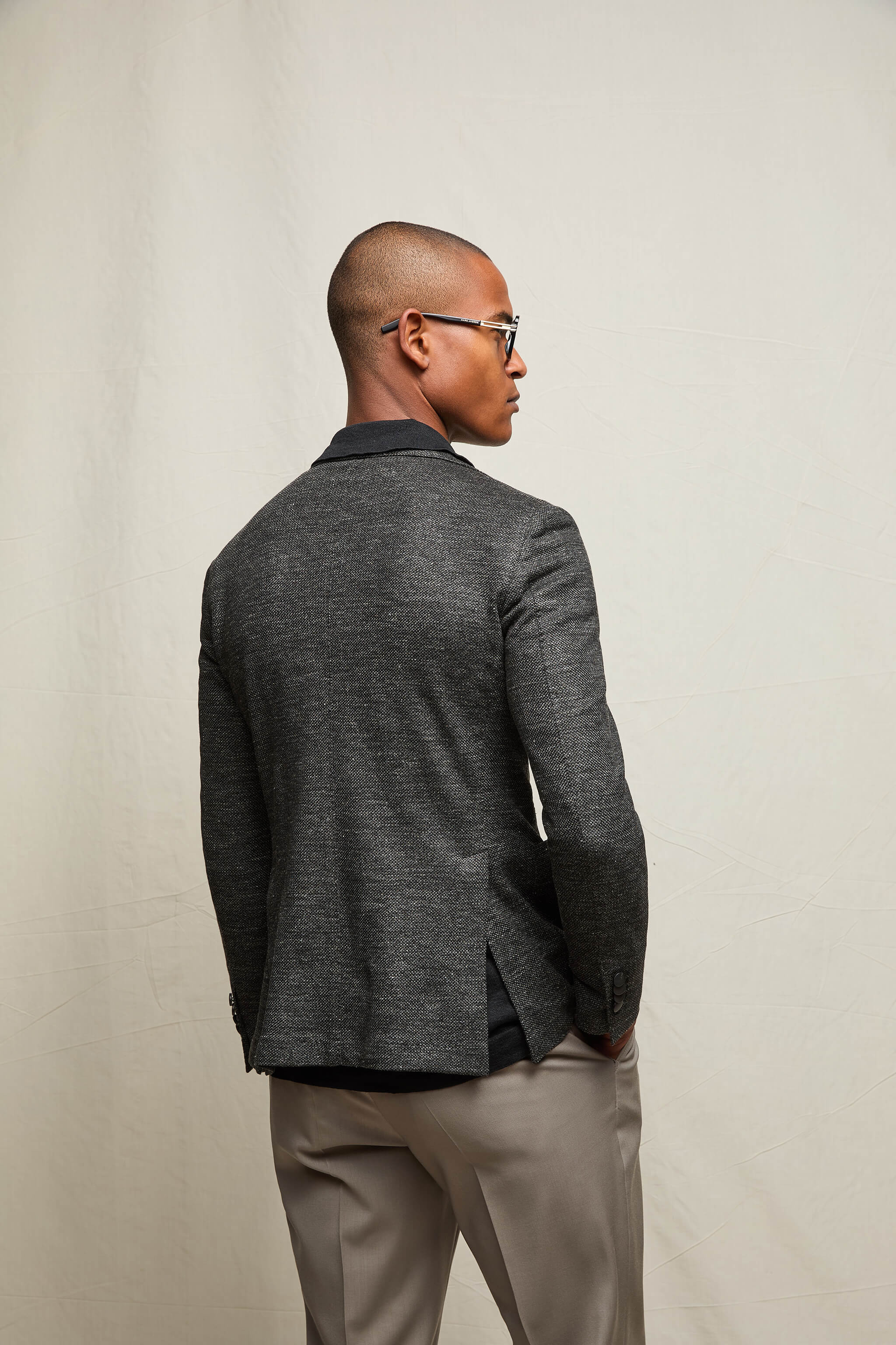 Giacca TOM in jersey grigio antracite - Image 3