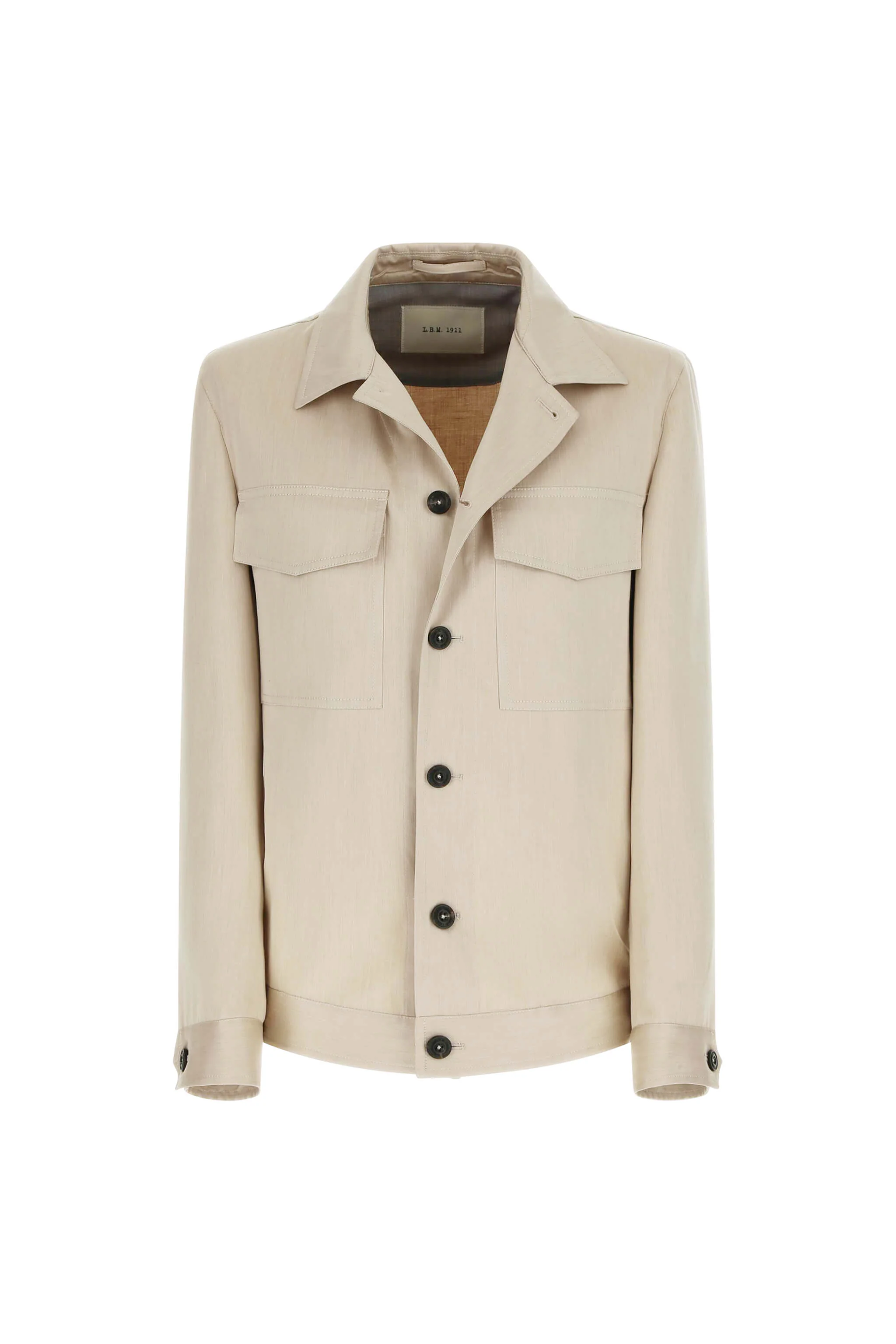 Overshirt in cotone sabbia - Image 5