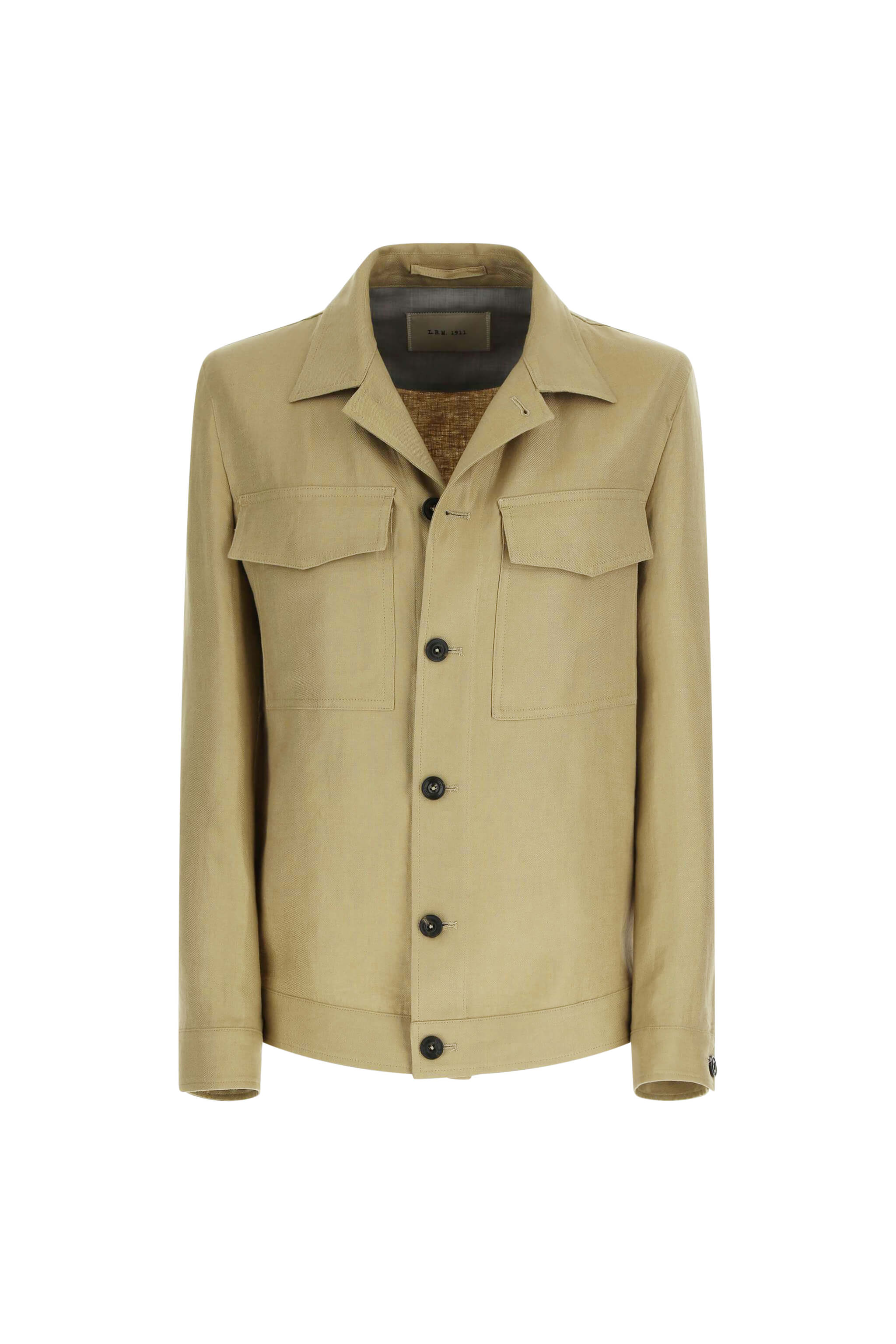 Overshirt in 100% lino beige sabbia - Image 5