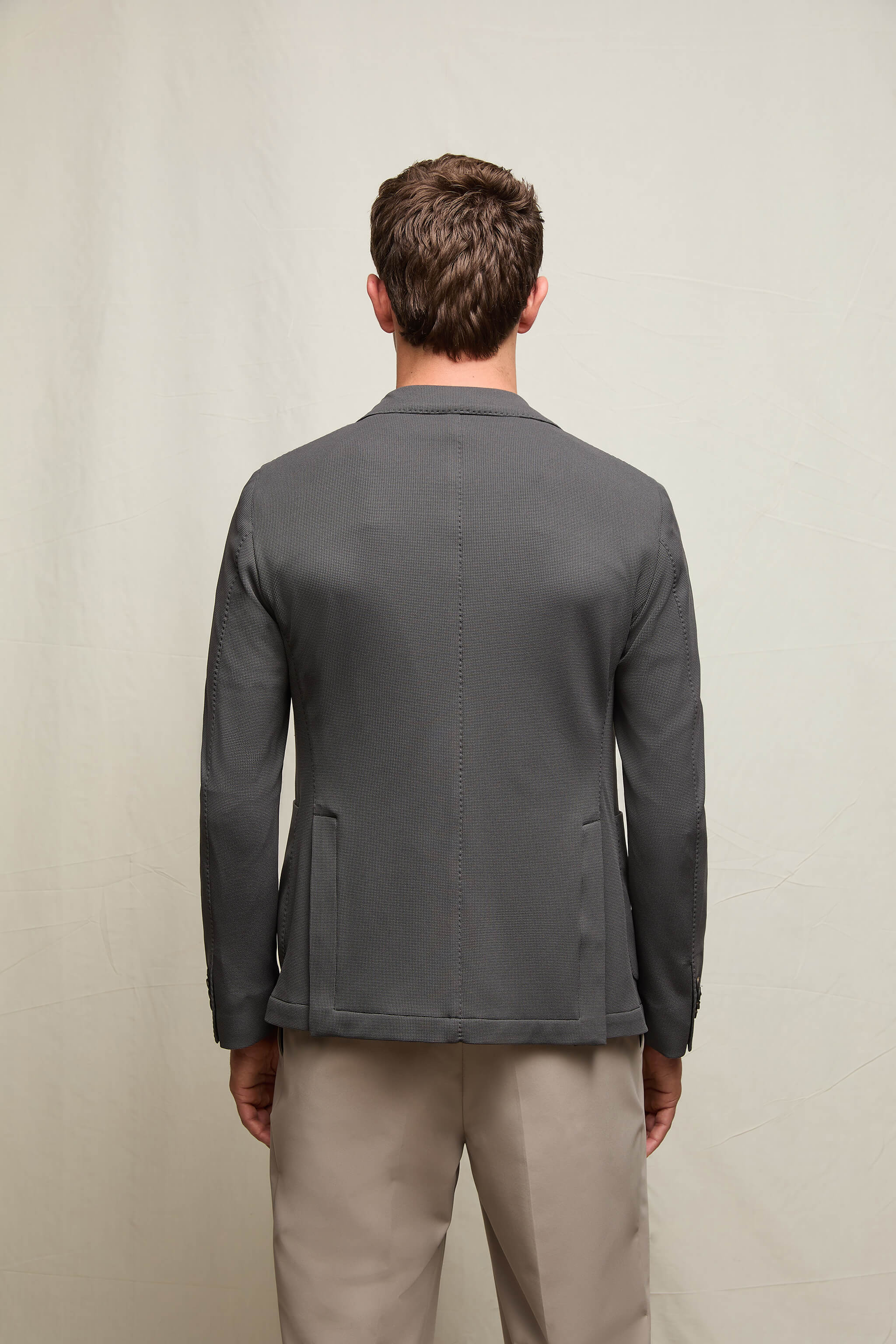 Travel jacket in jersey grigio fumo - Image 3