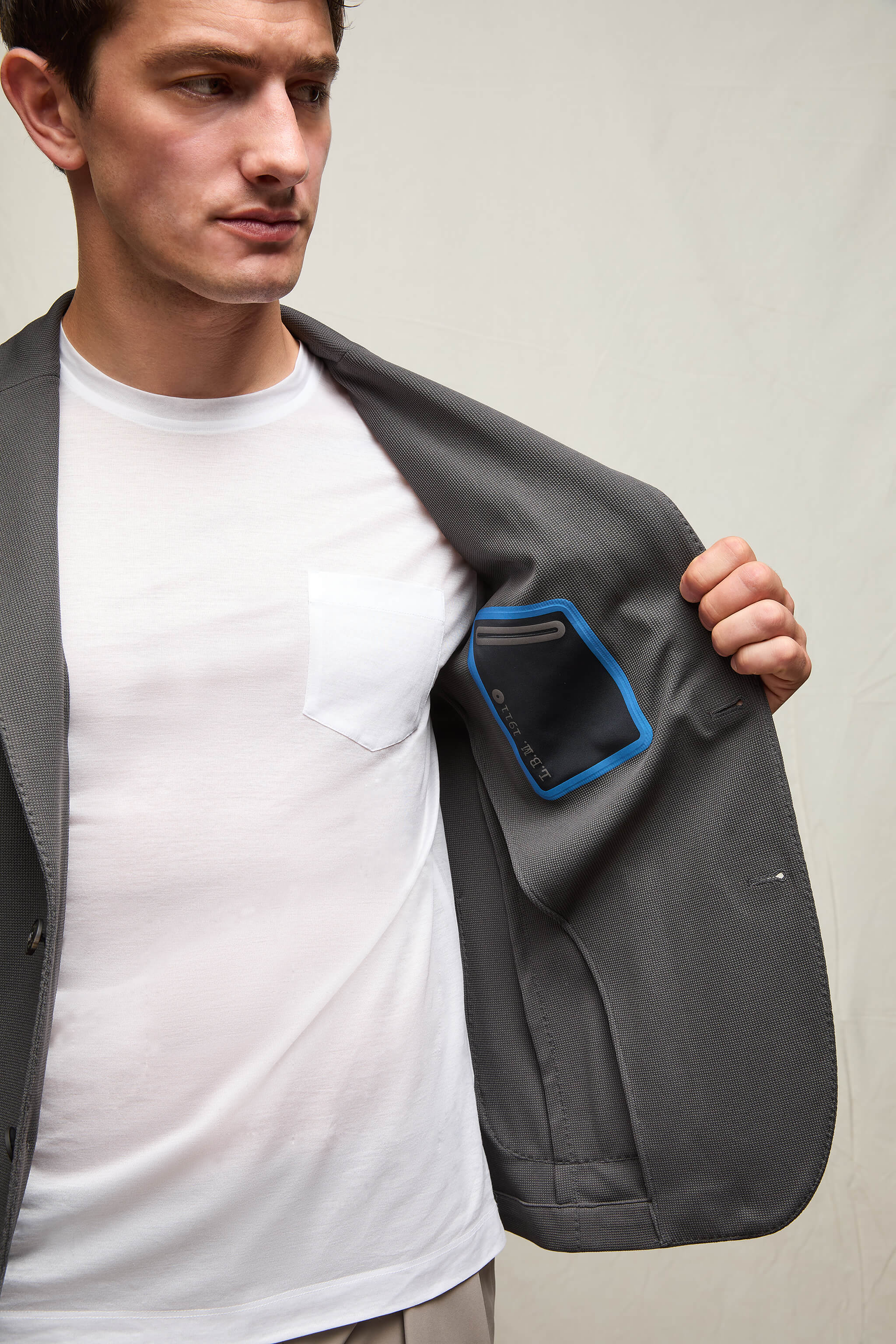 Travel jacket in jersey grigio fumo - Image 6