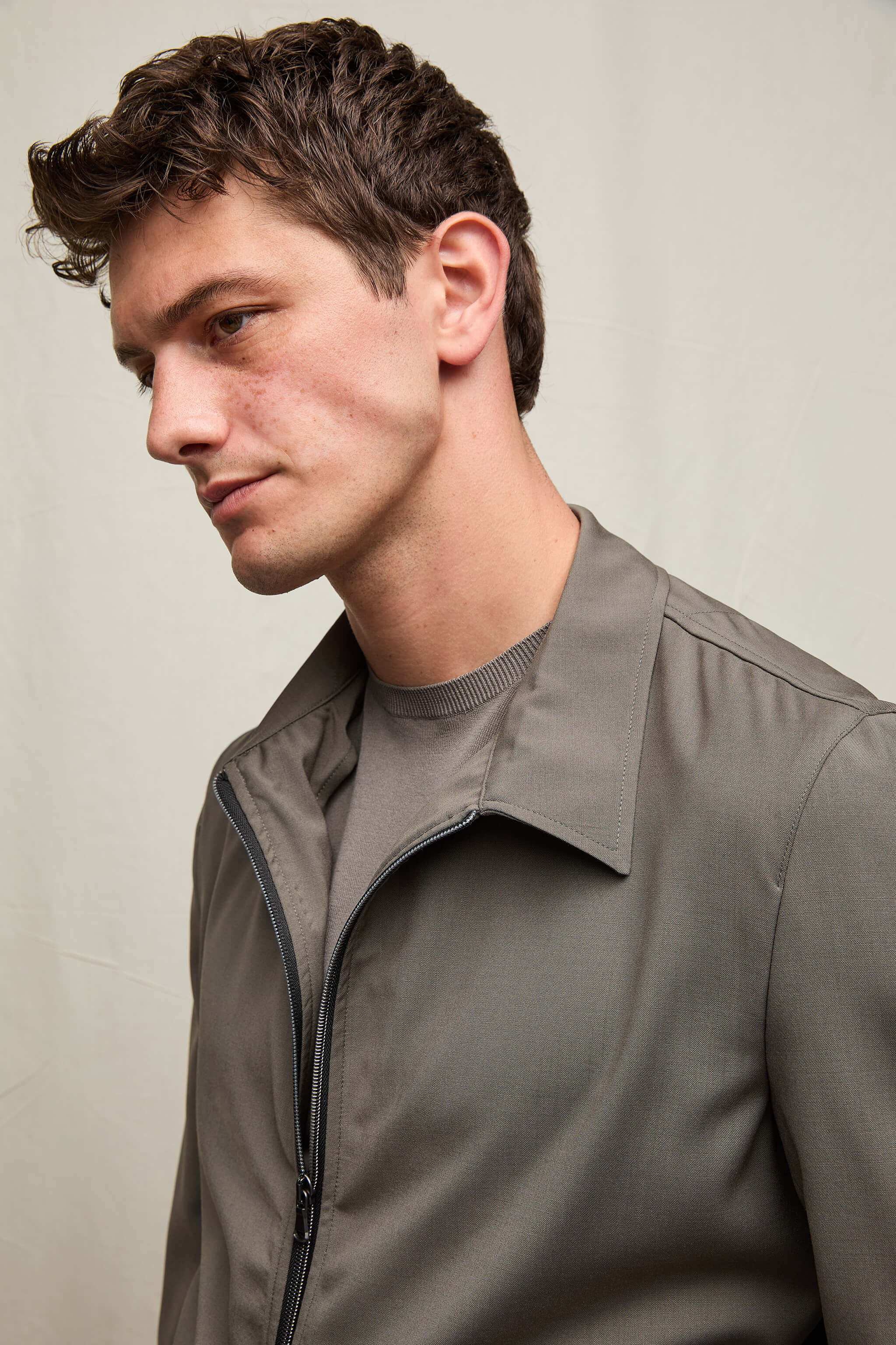 Overshirt in lana fango - Image 4