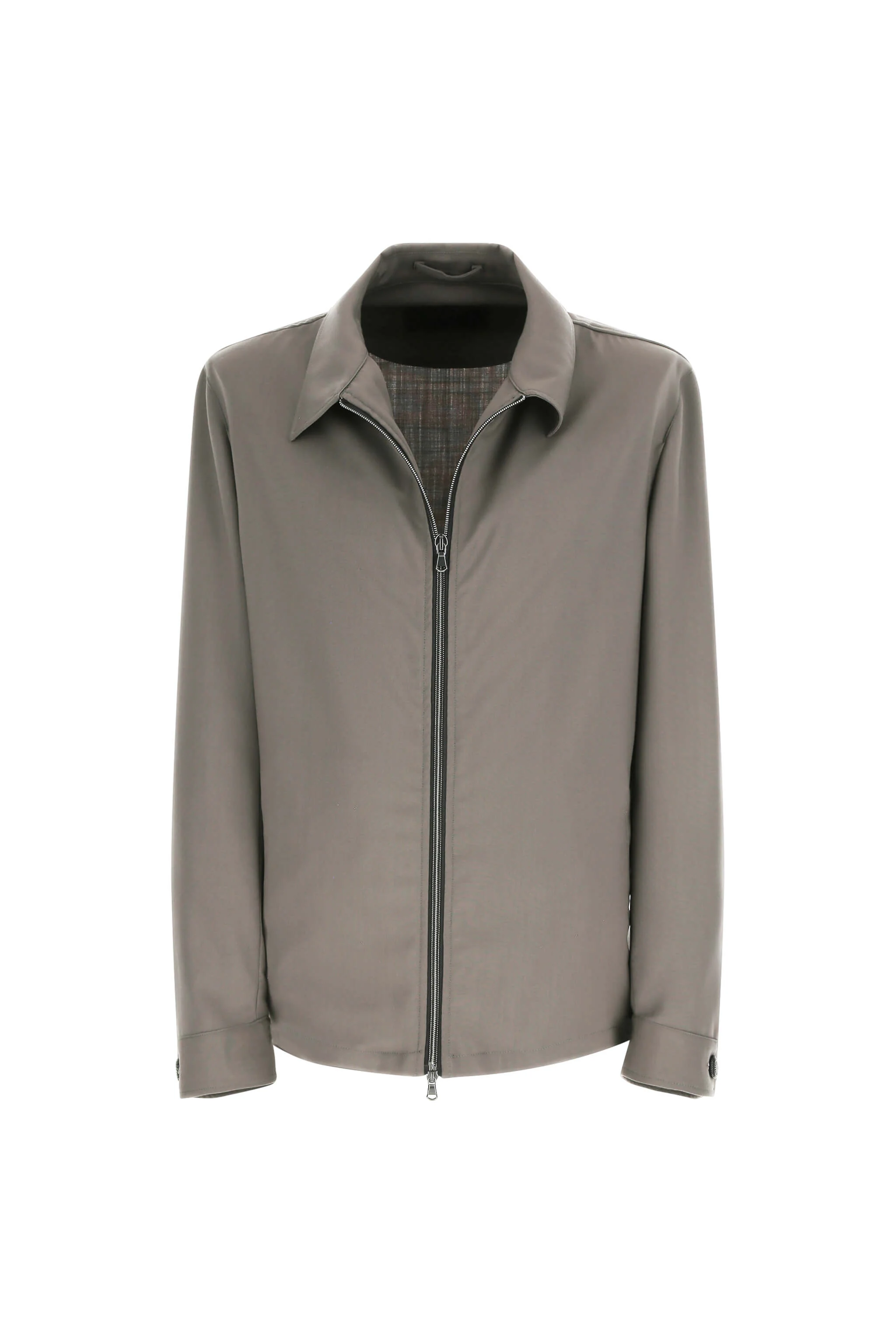Overshirt in lana fango - Image 7
