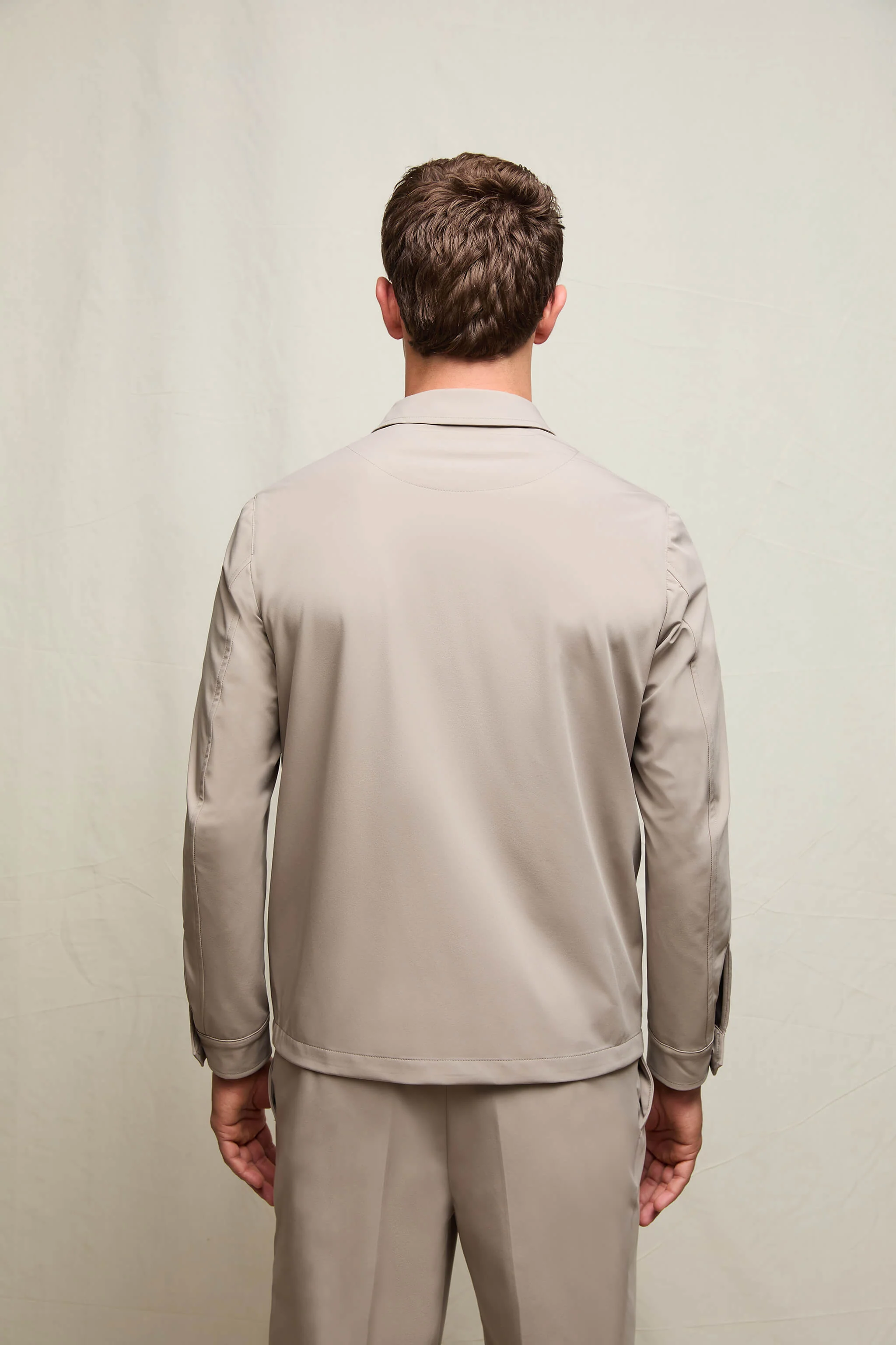 Overshirt in jersey tecnico sabbia minerale - Image 3