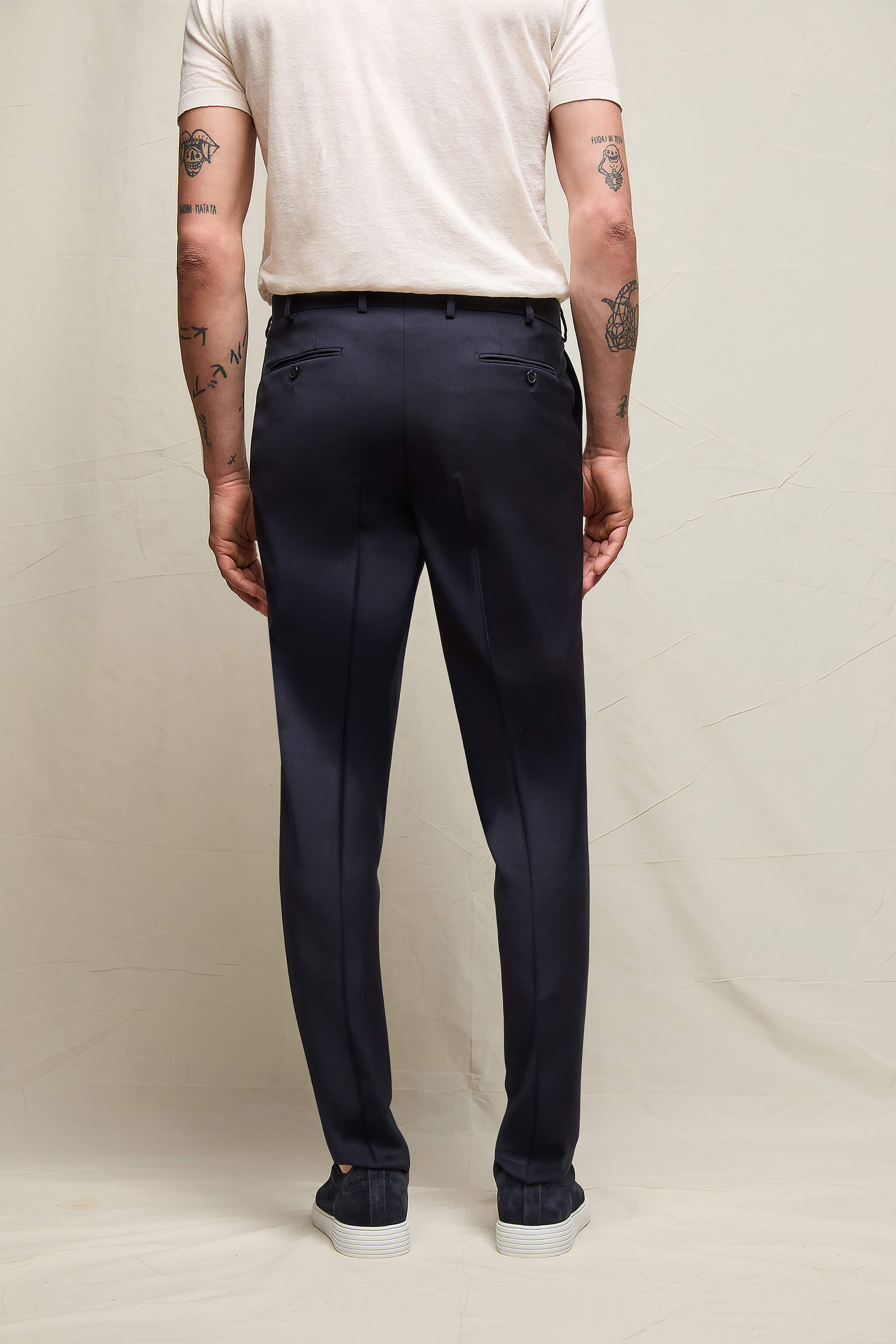 Abito PALOMA Drop 8 in lana blu notte - Image 12