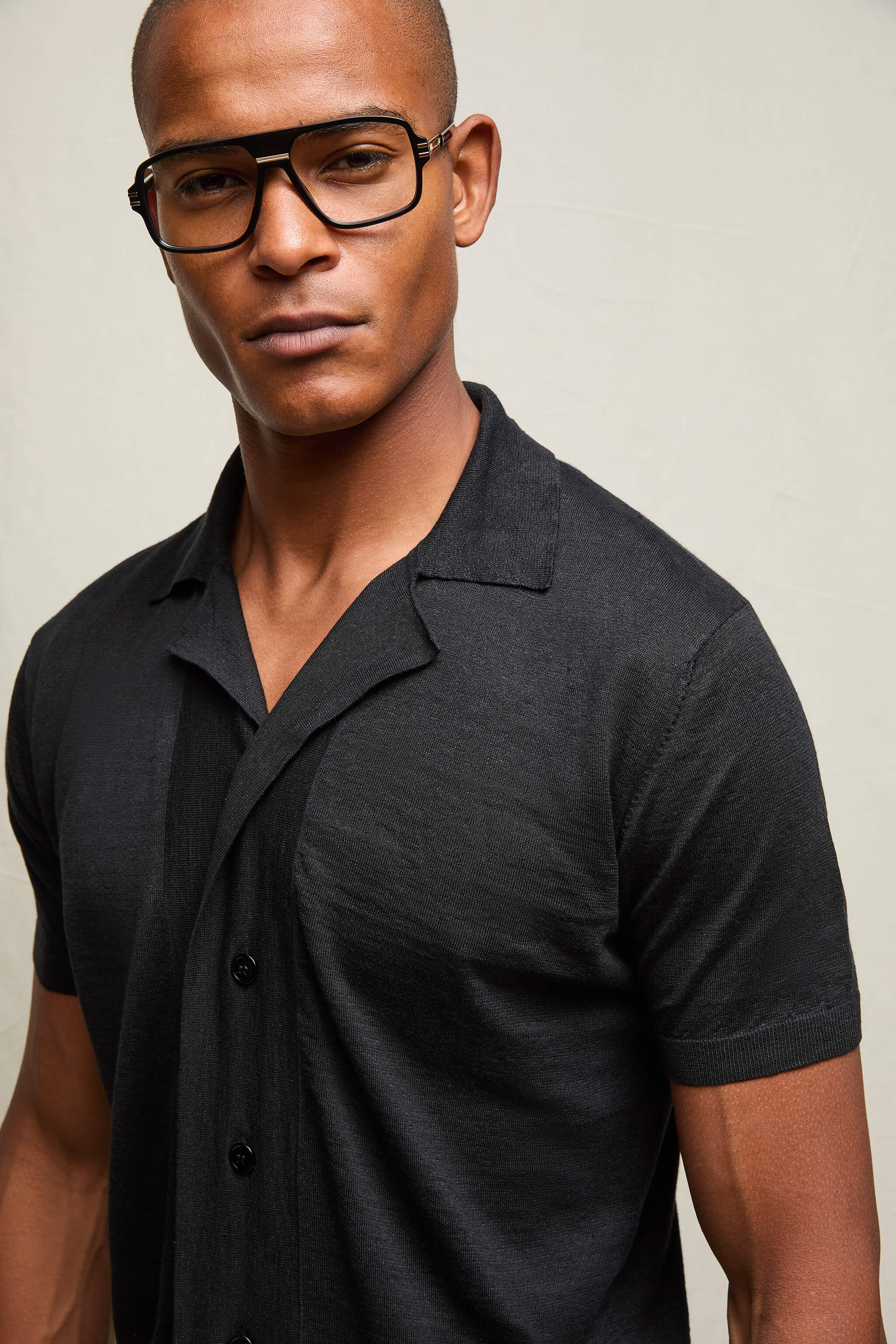 Camicia in maglia nera - Image 3