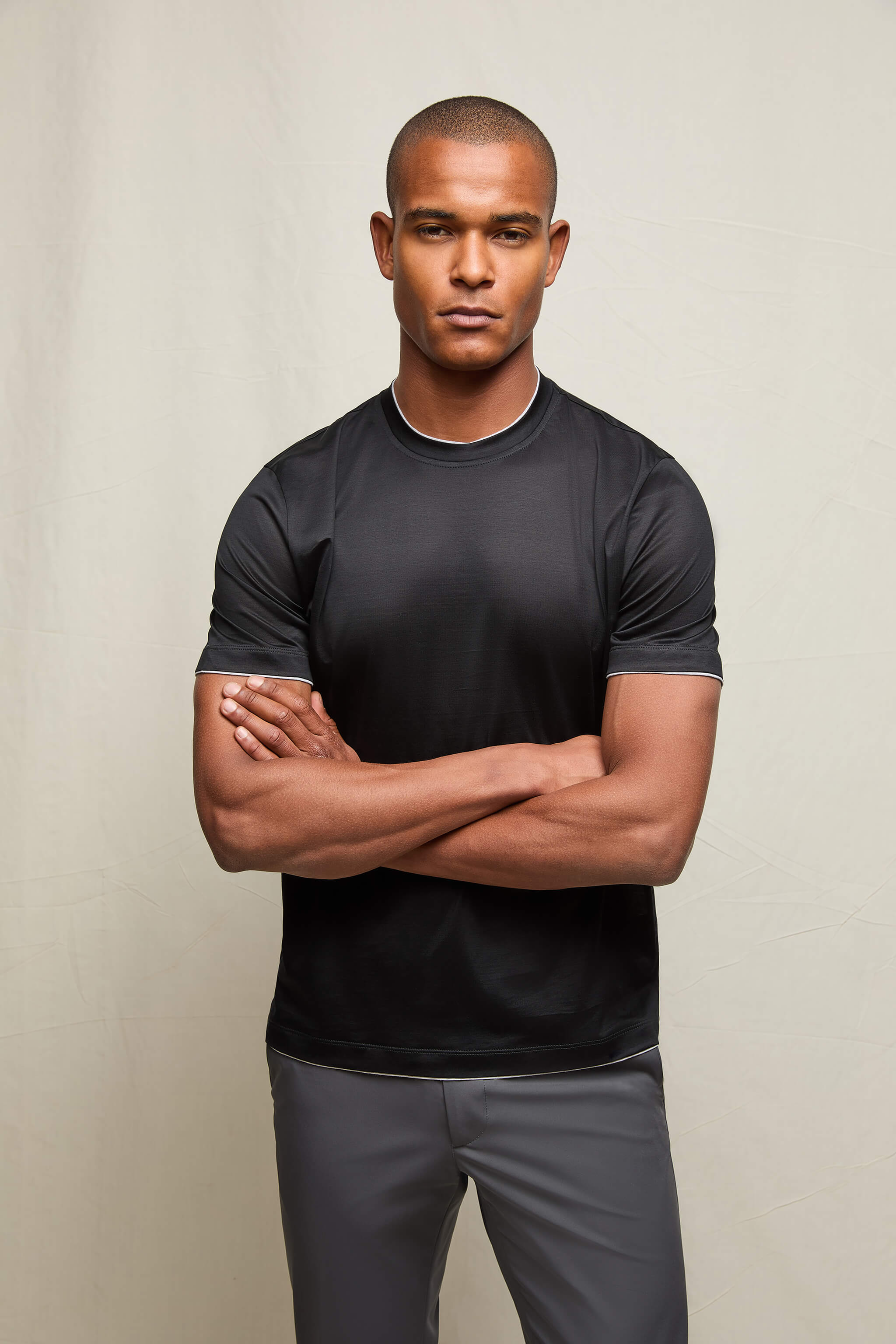 T-shirt in 100% cotone nera - Image 2
