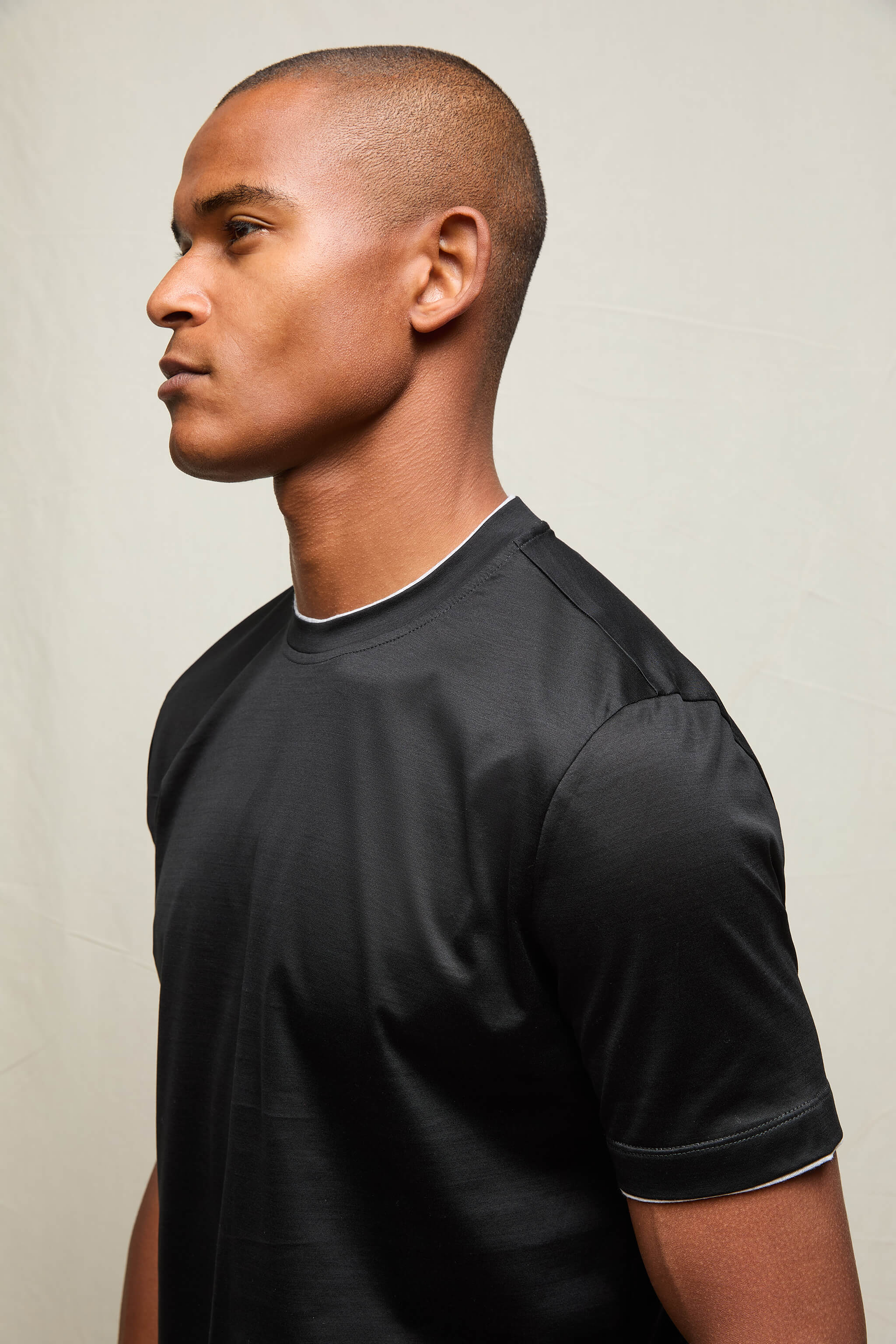 T-shirt in 100% cotone nera - Image 4