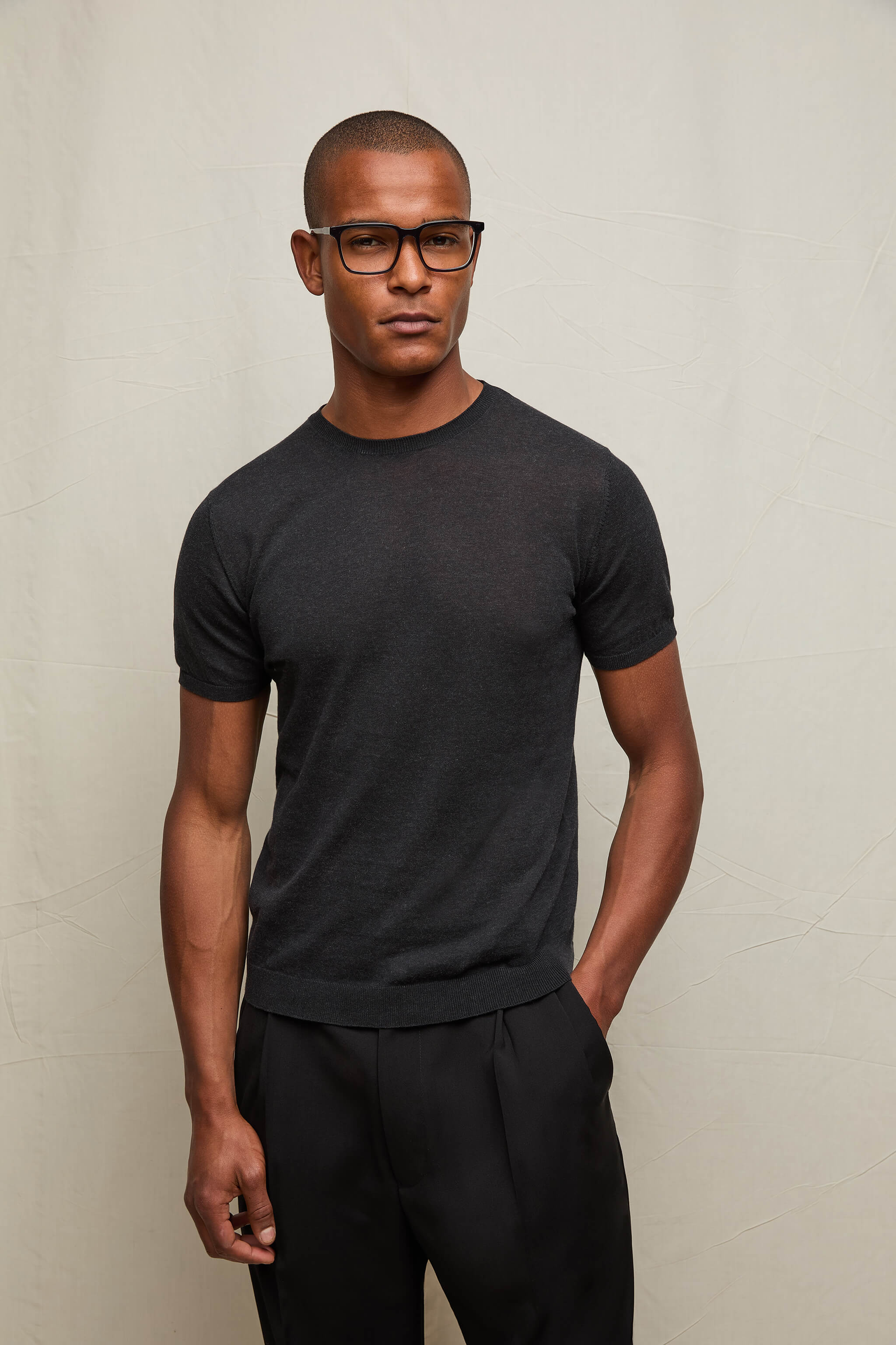 Maglia manica corta nero assoluto