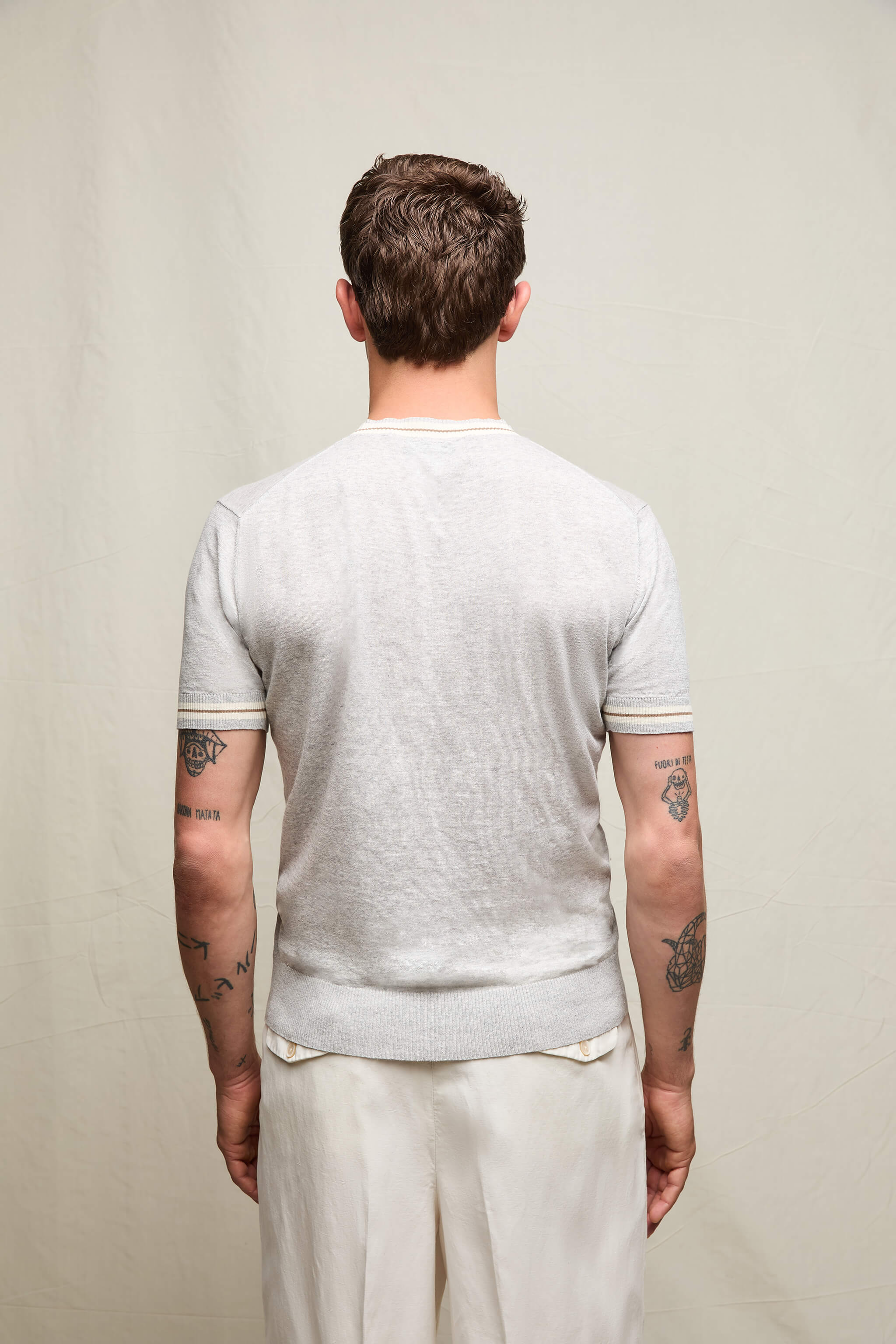 Maglia manica corta grigio perla - Image 3