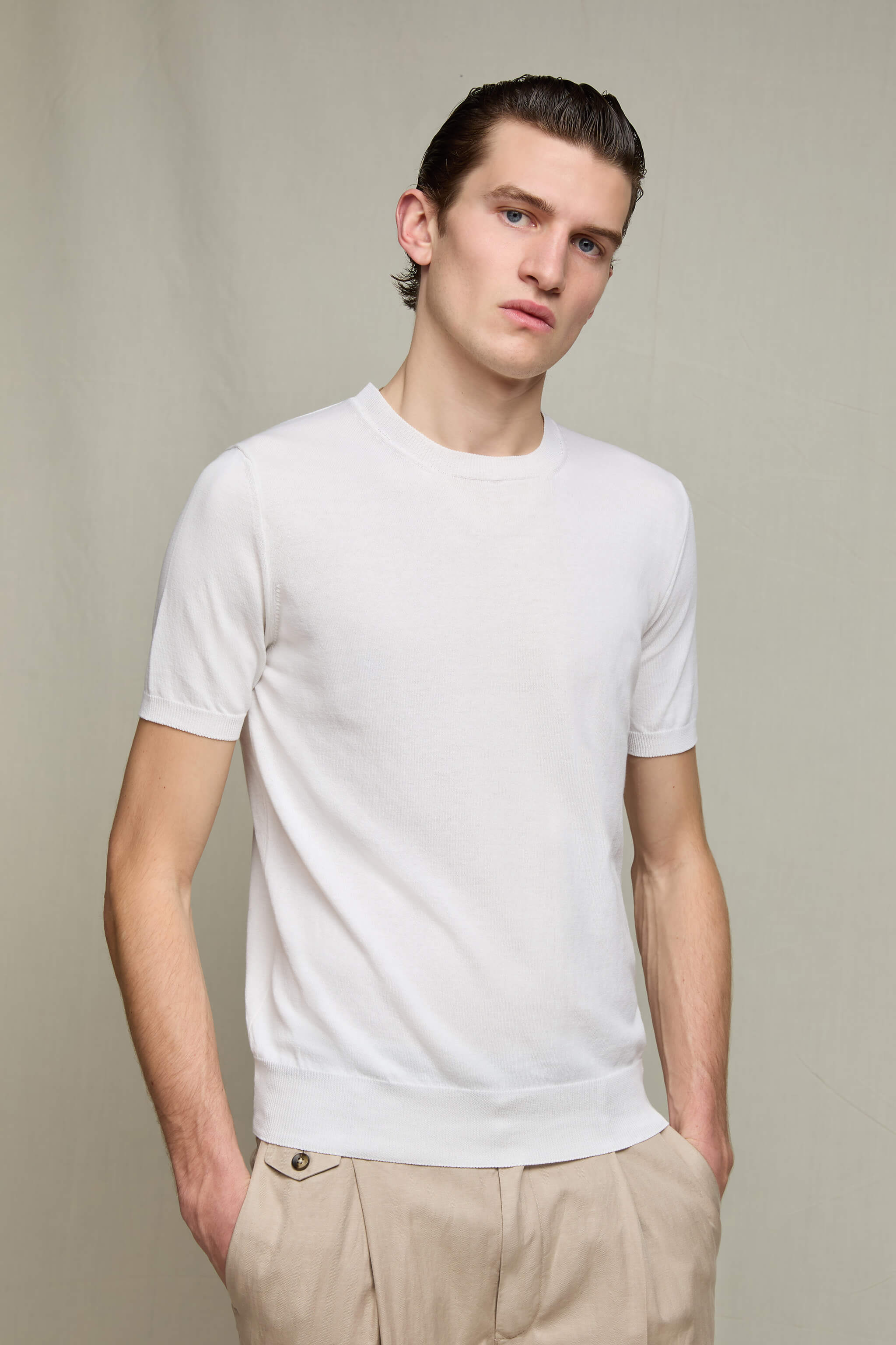 Maglia a manica corta bianco ottico