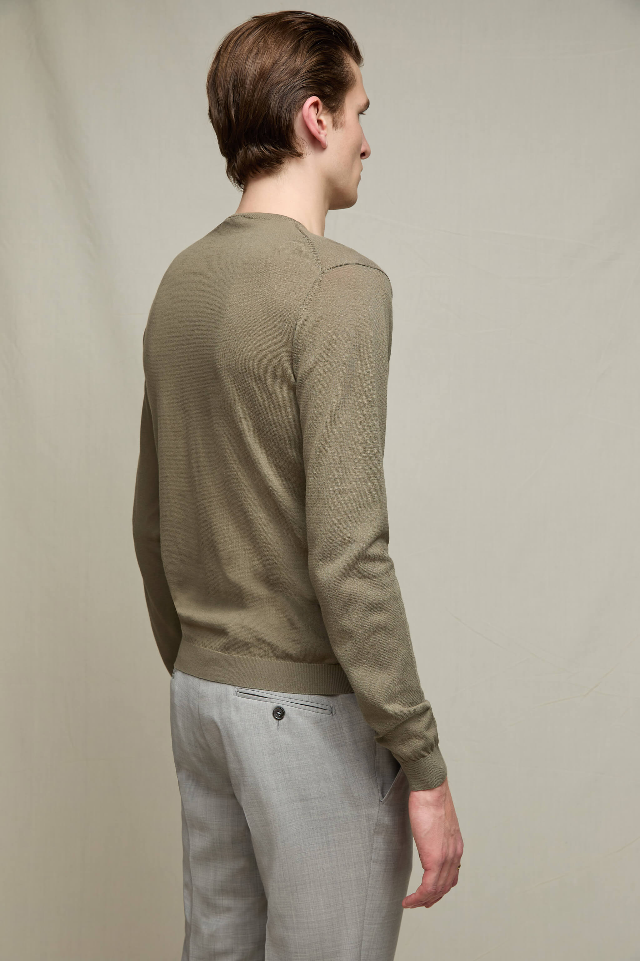Maglia manica lunga verde taupe - Image 2