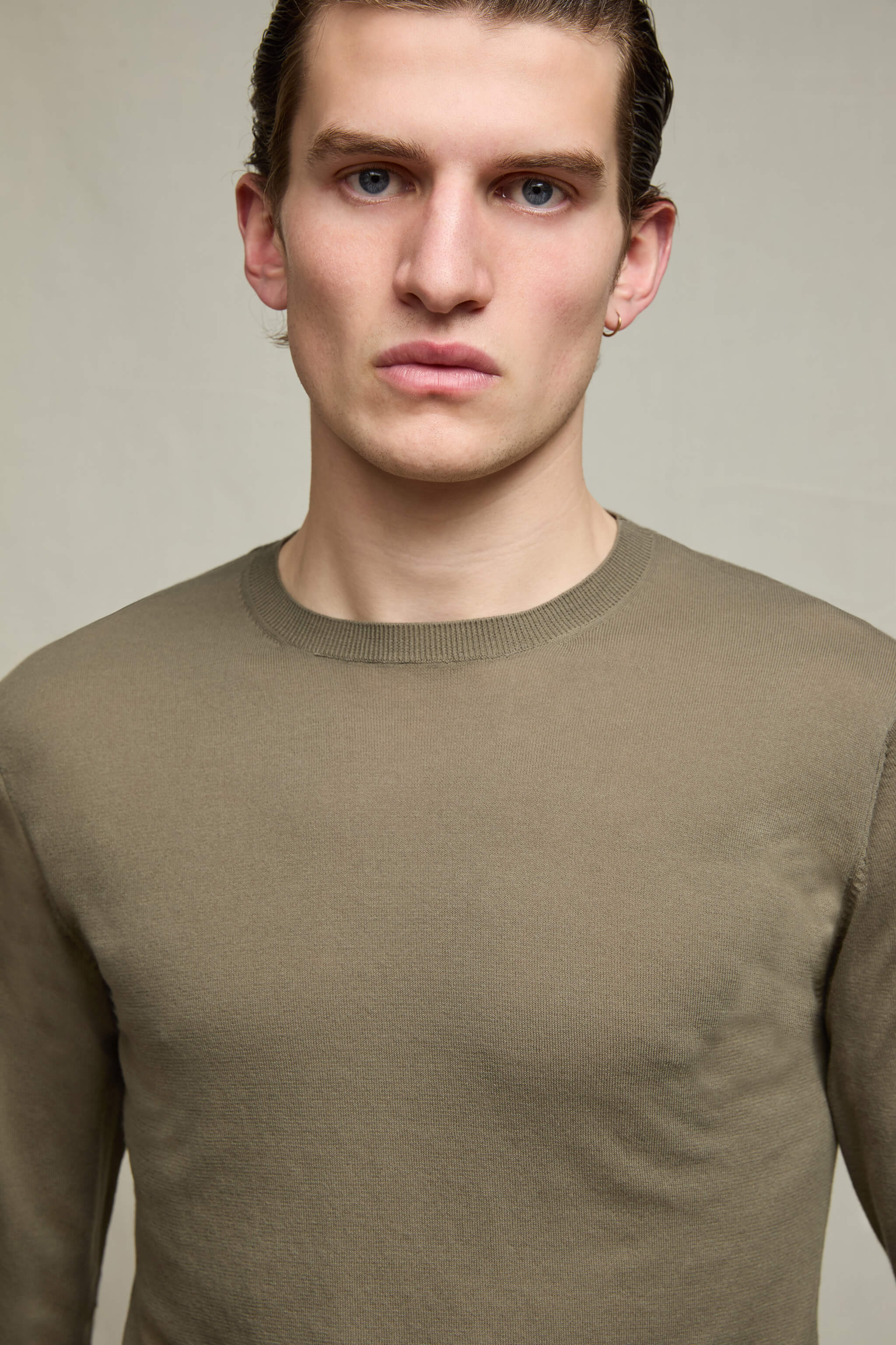 Maglia manica lunga verde taupe - Image 4