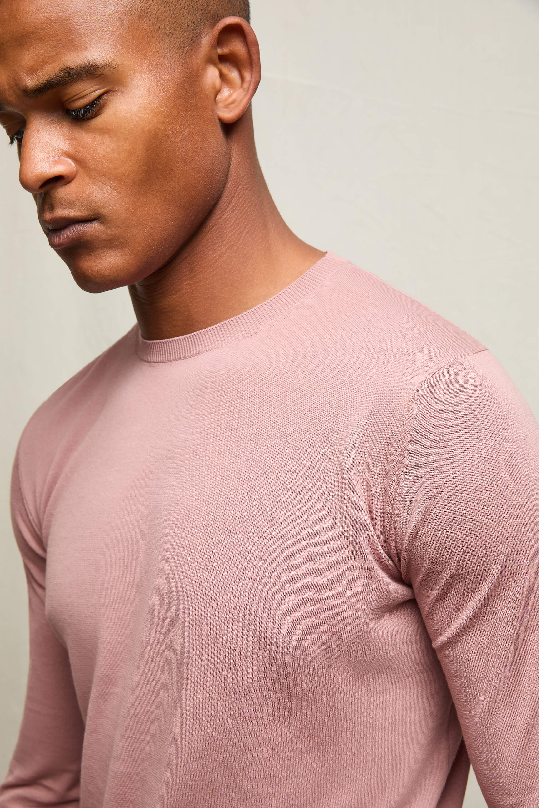 Maglia manica lunga in cotone rosa - Image 4