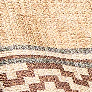Pochette in seta fantasia geometrica marrone - Image 3