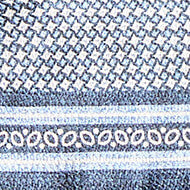 Pochette in seta fantasia geometrica blu - Image 2