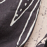 Sciarpa in cotone stampa grafica nera - Image 2