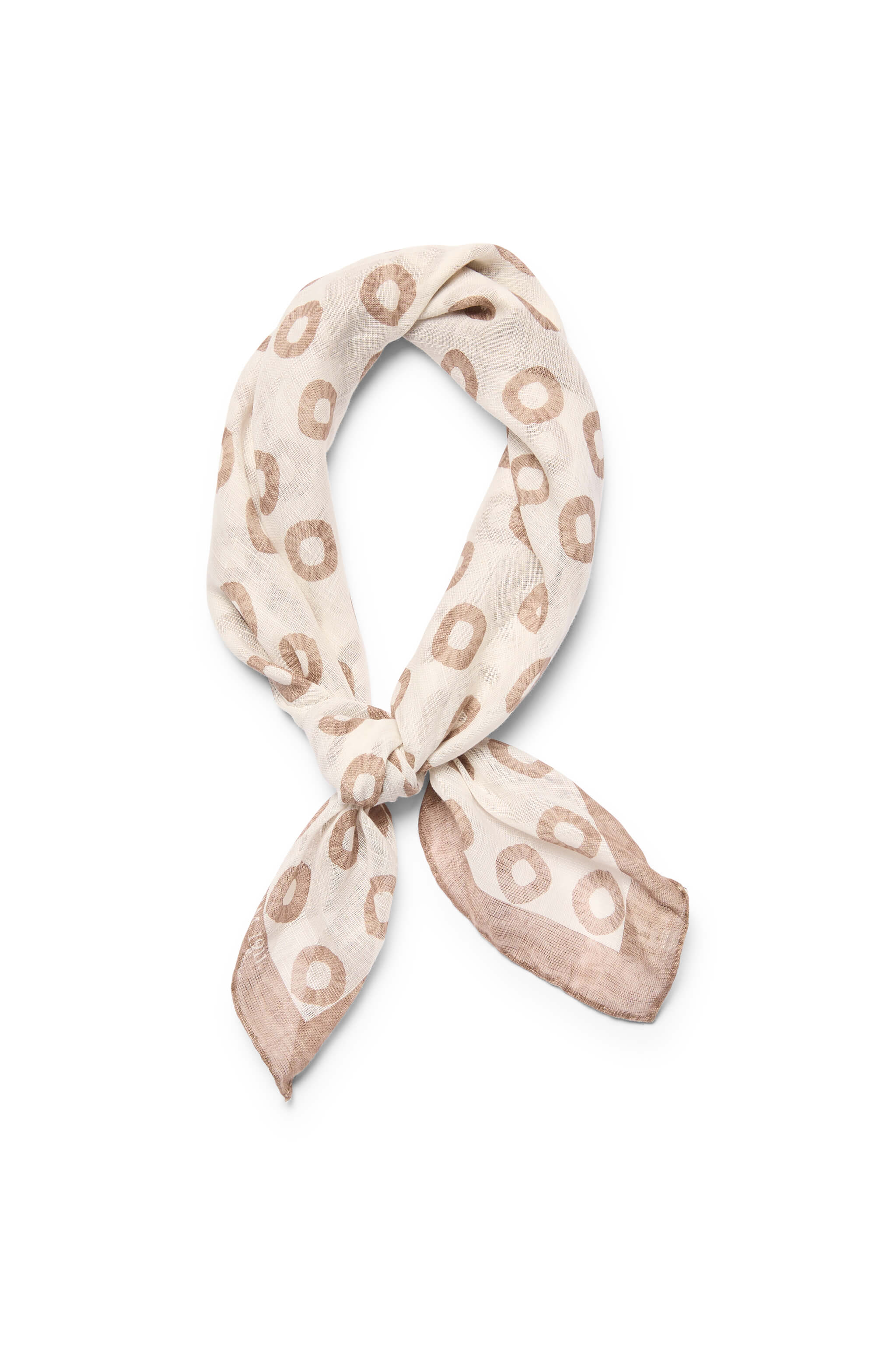 Foulard in cotone e lino fantasia geometrica - Image 2