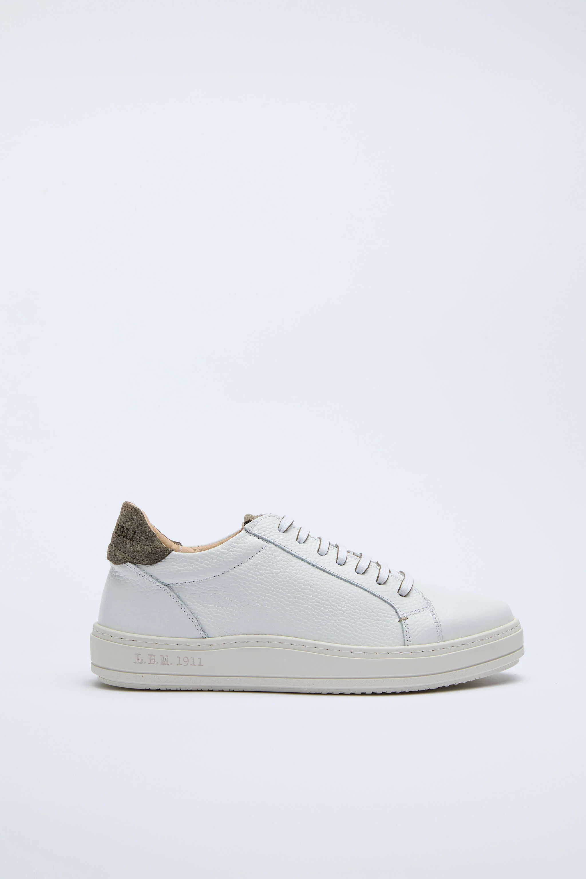 Sneaker retro-tennis bianco e verde - Image 3