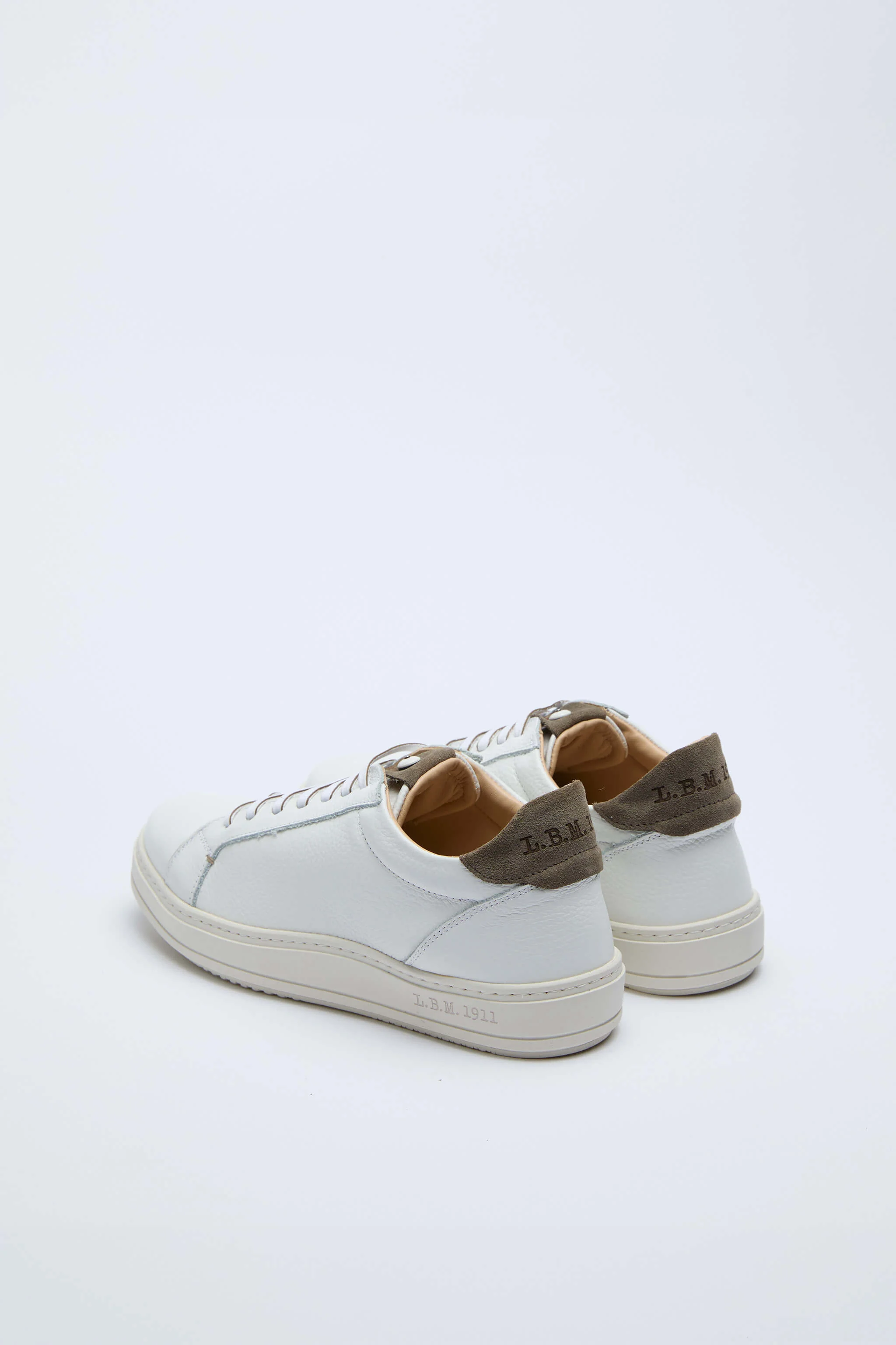 Sneaker retro-tennis bianco e verde - Image 4