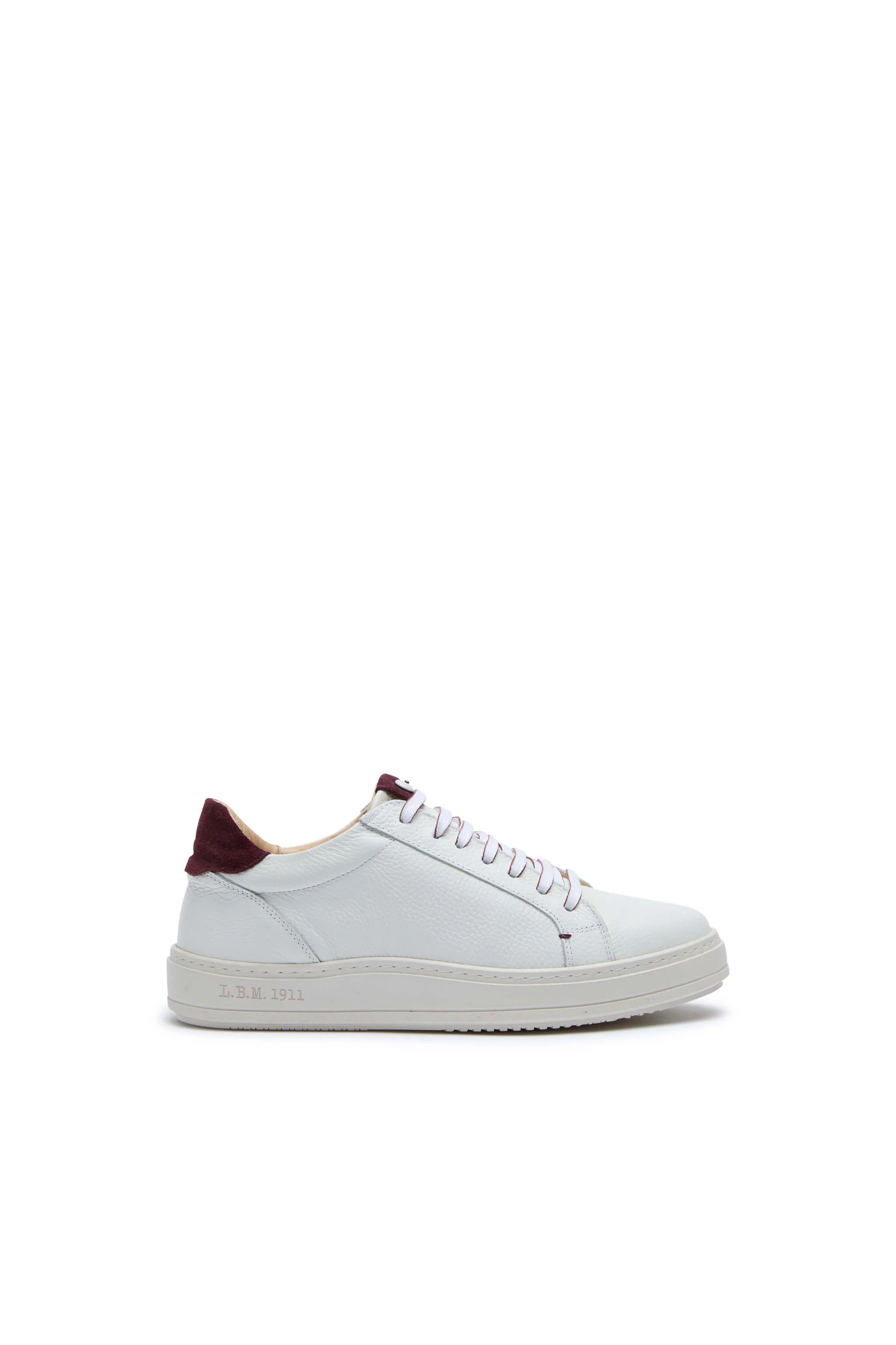 Sneaker retro-tennis bianco bordeaux - Image 3