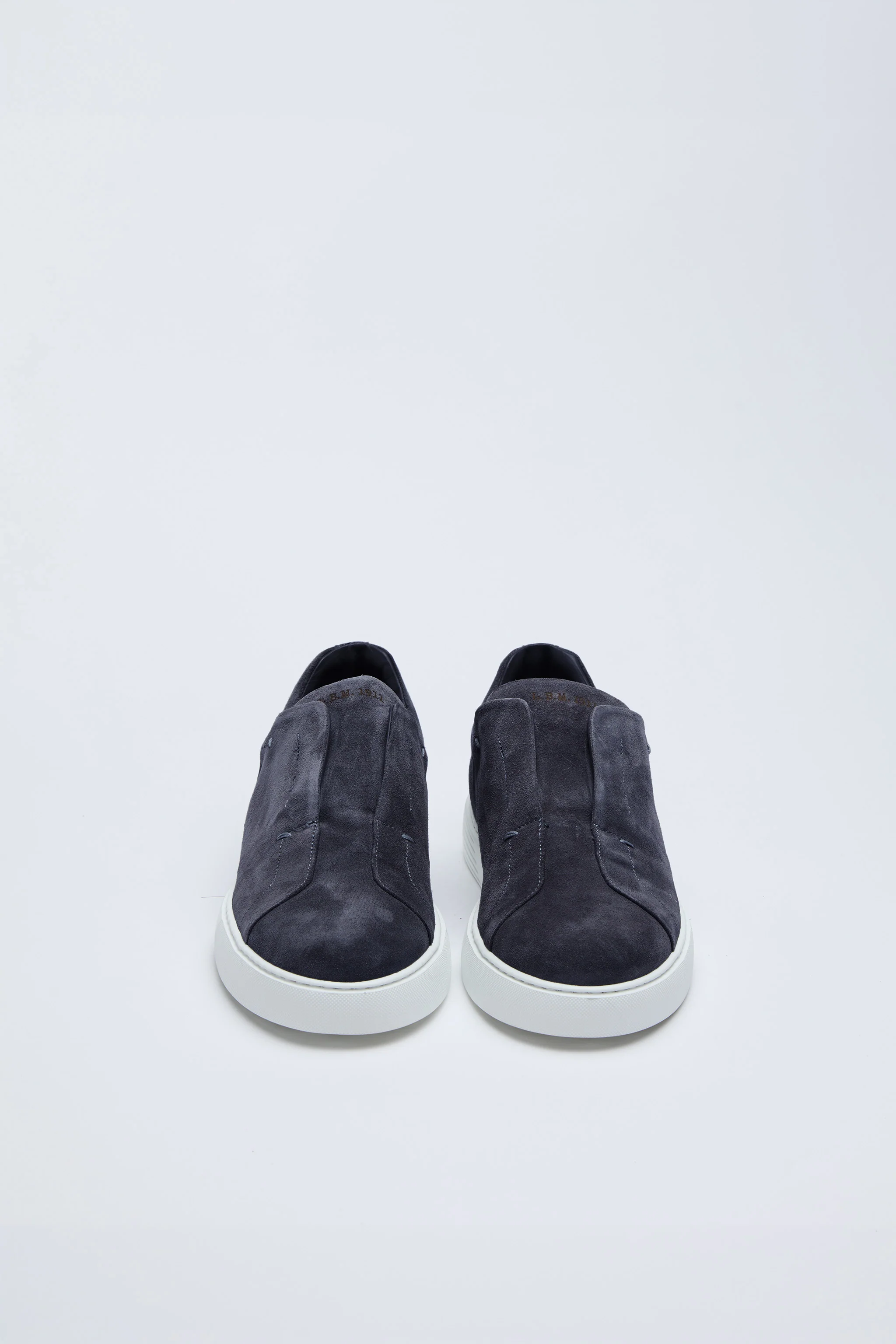 Sneaker slip-on scamosciata blu notte