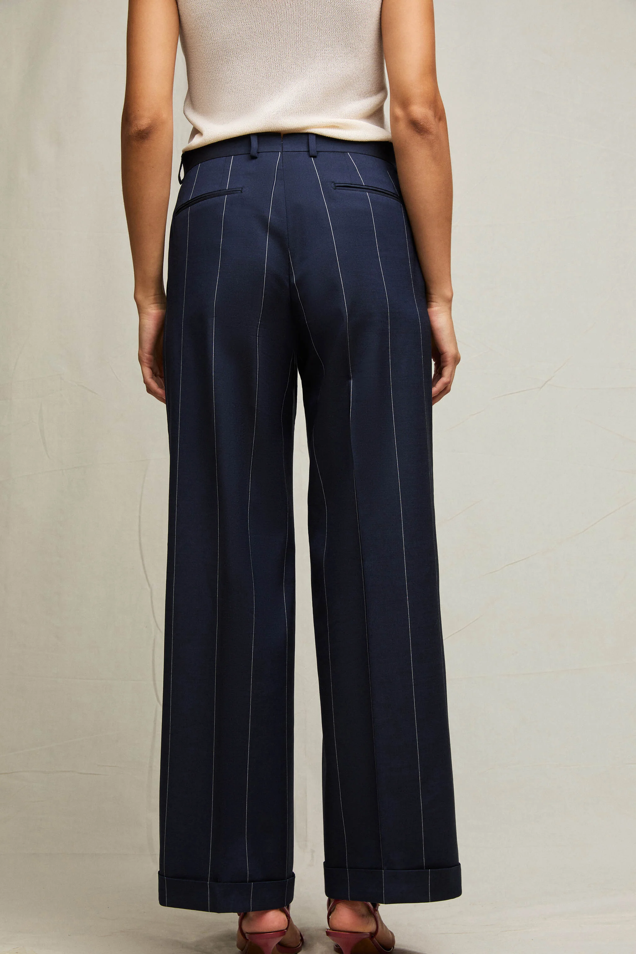 Pantalone Karen blu gessato - Image 2