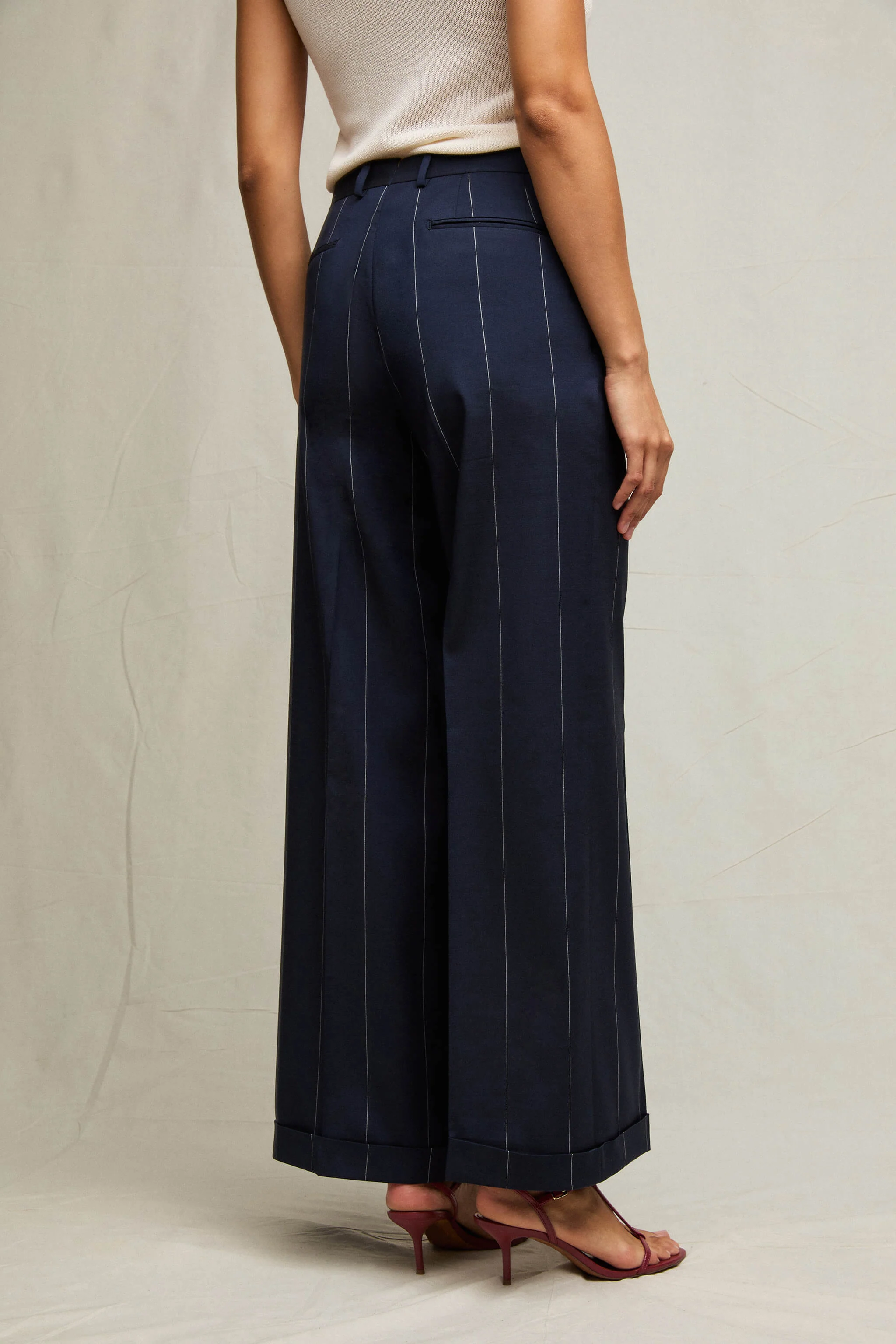 Pantalone Karen blu gessato - Image 3