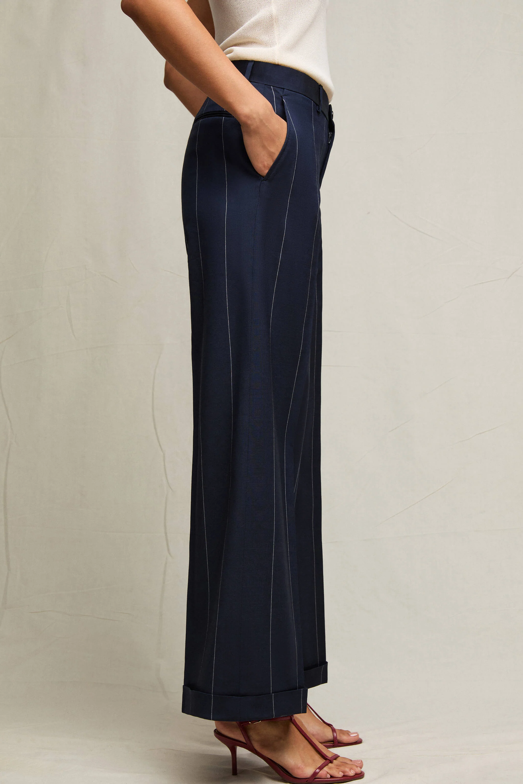 Pantalone Karen blu gessato - Image 4
