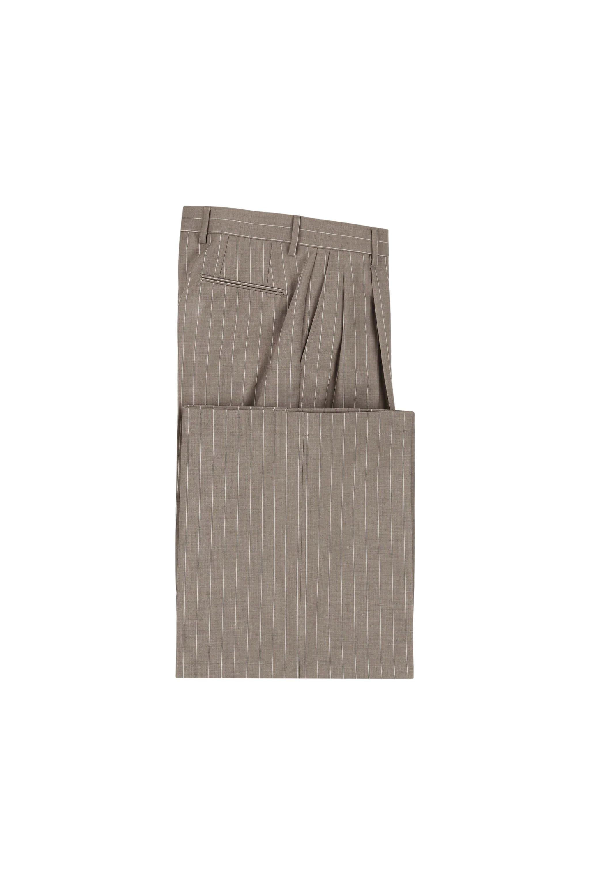 Pantalone Elisa ampio gessato tortora - Image 6