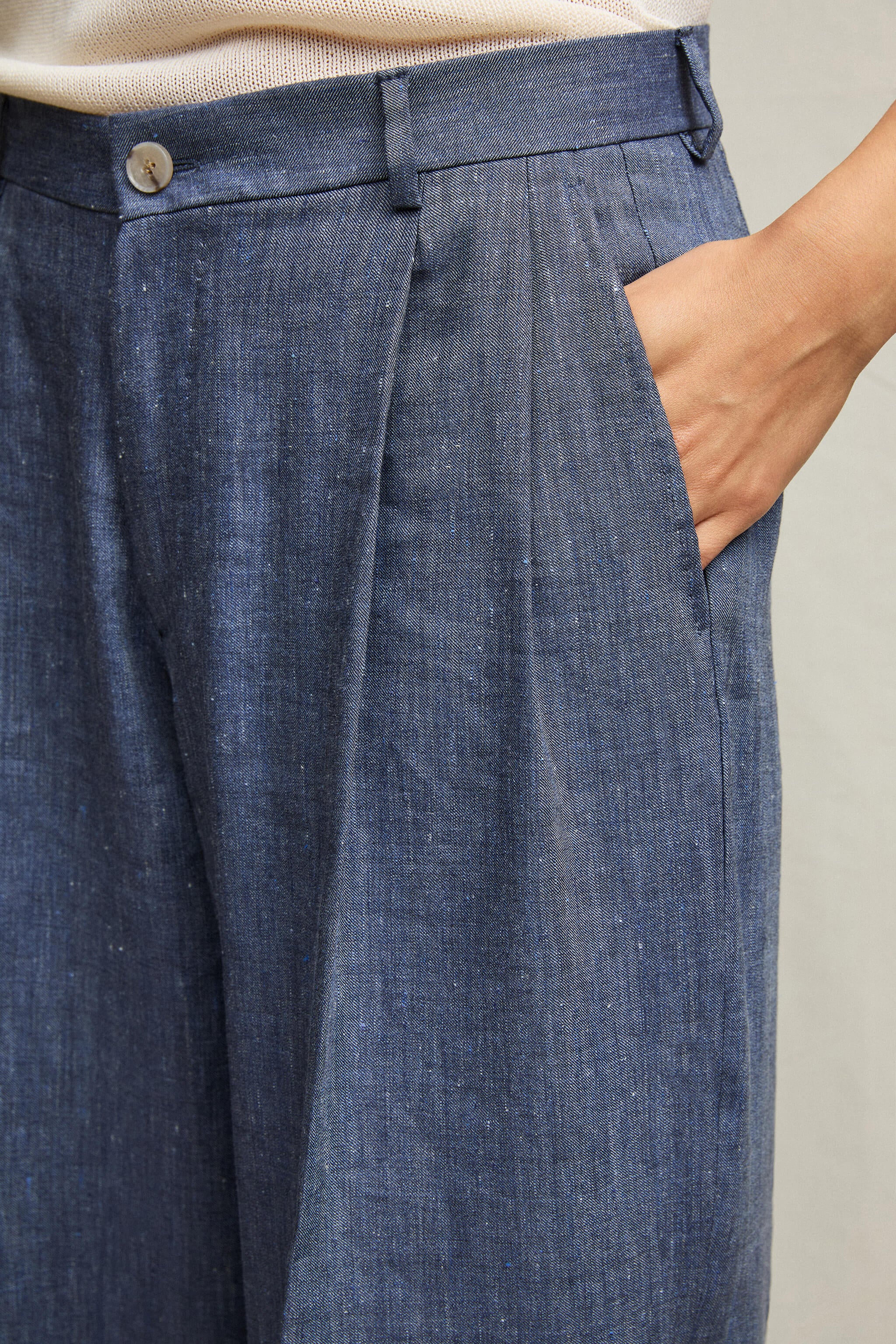 Pantalone Elisa ampio denim mélange - Image 4