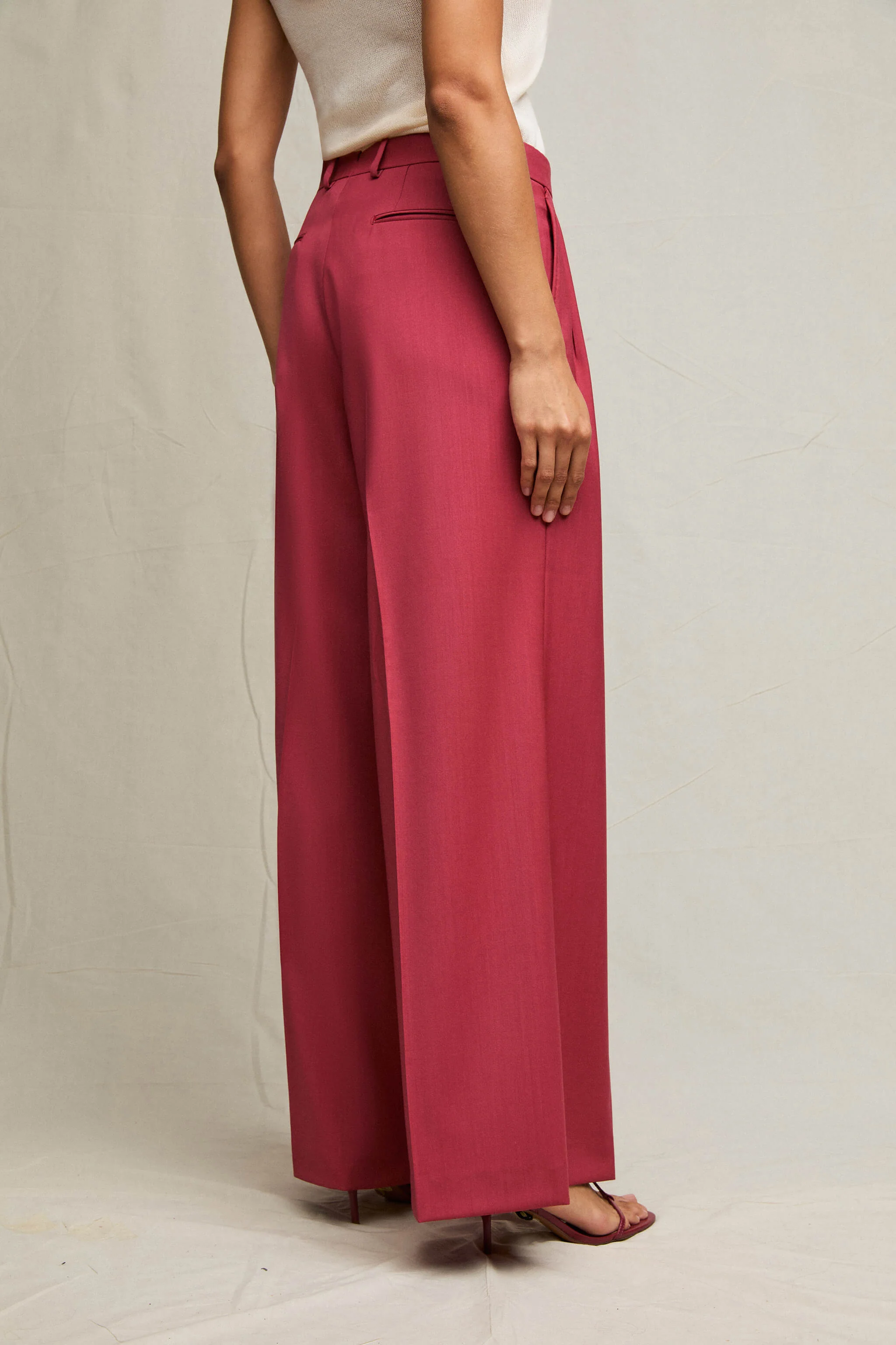 Pantalone Elisa ampio rosso ciliegia - Image 2