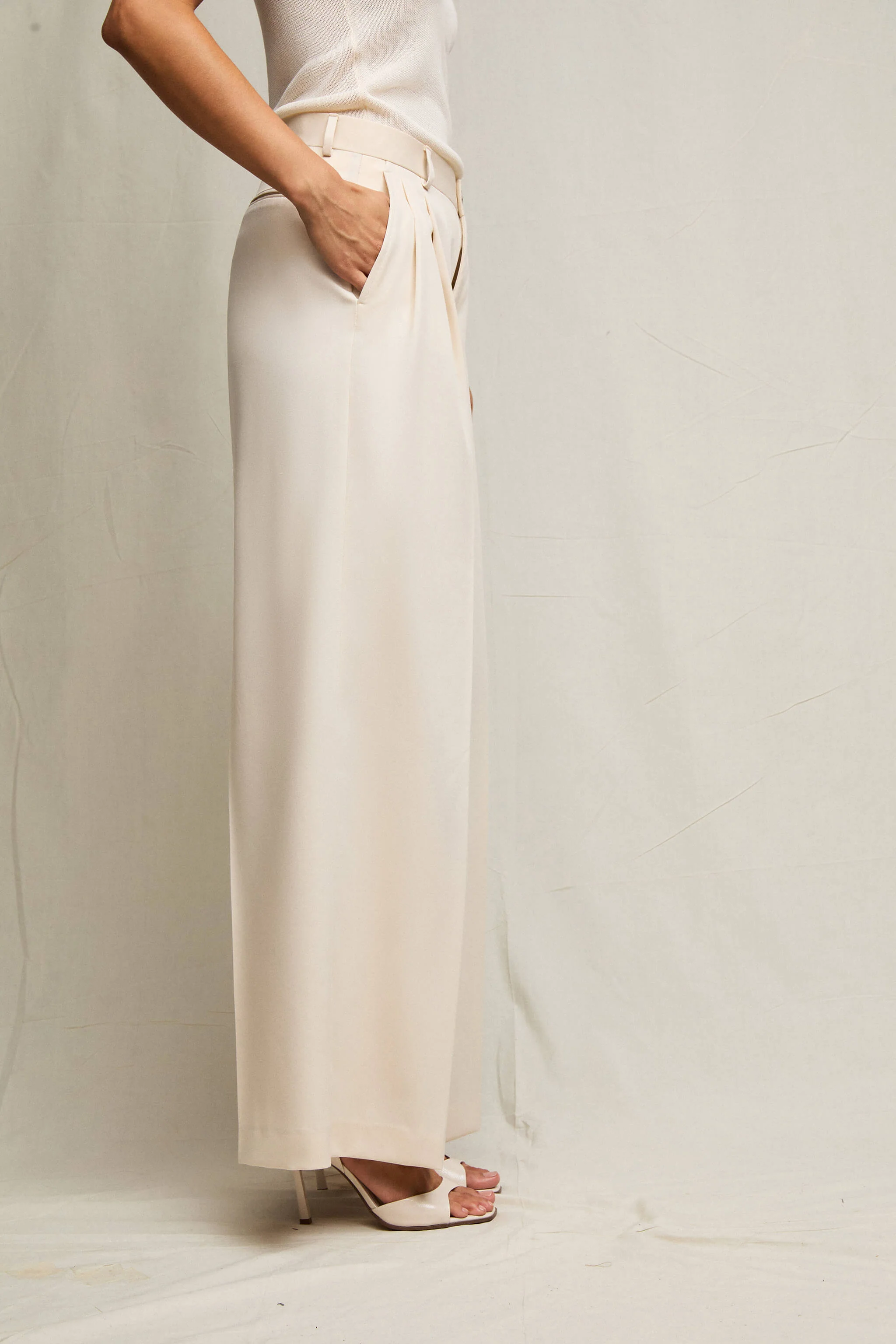 Pantalone Elisa ampio avorio - Image 3
