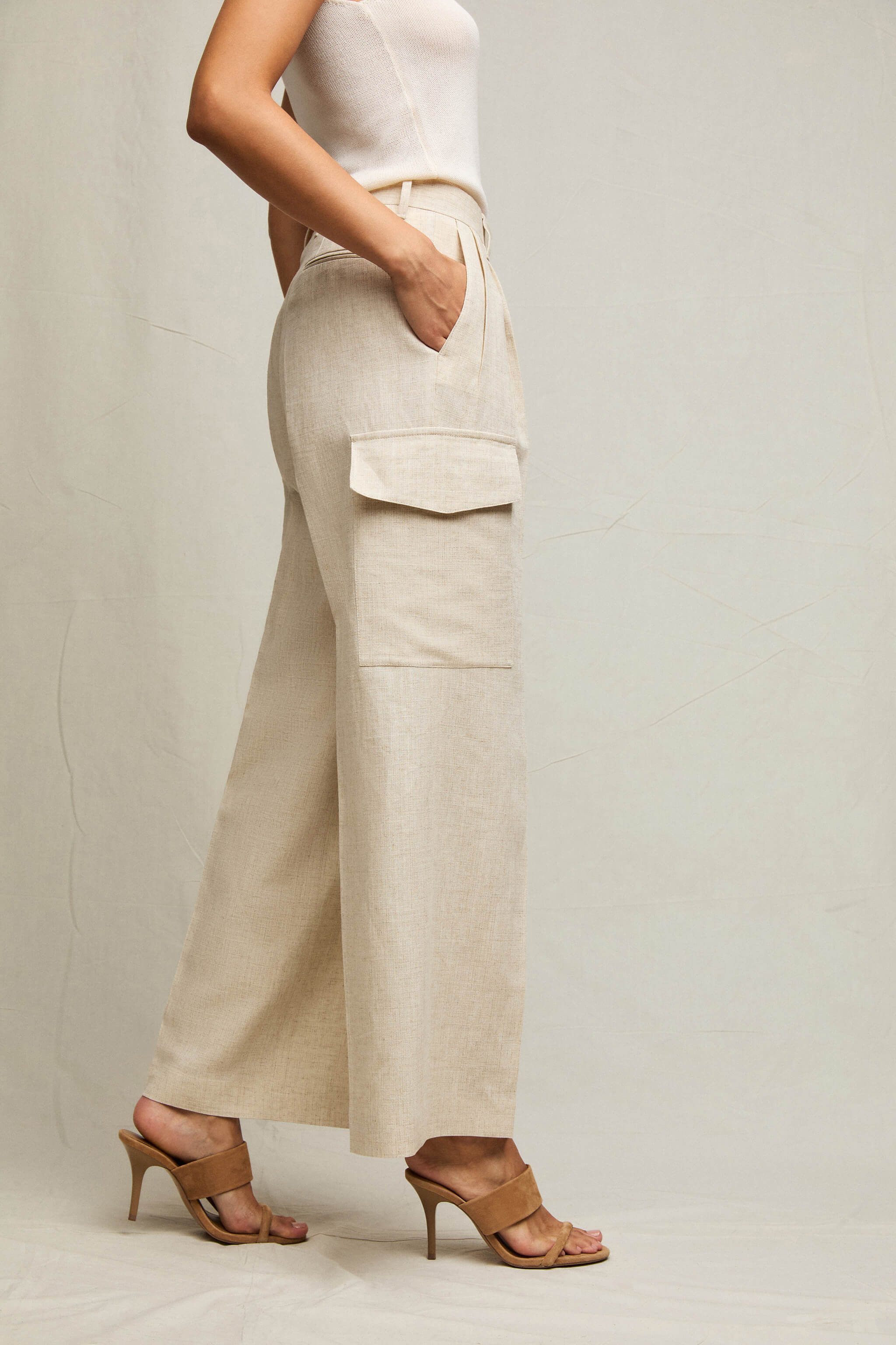 Pantalone Ludovica cargo beige - Image 3