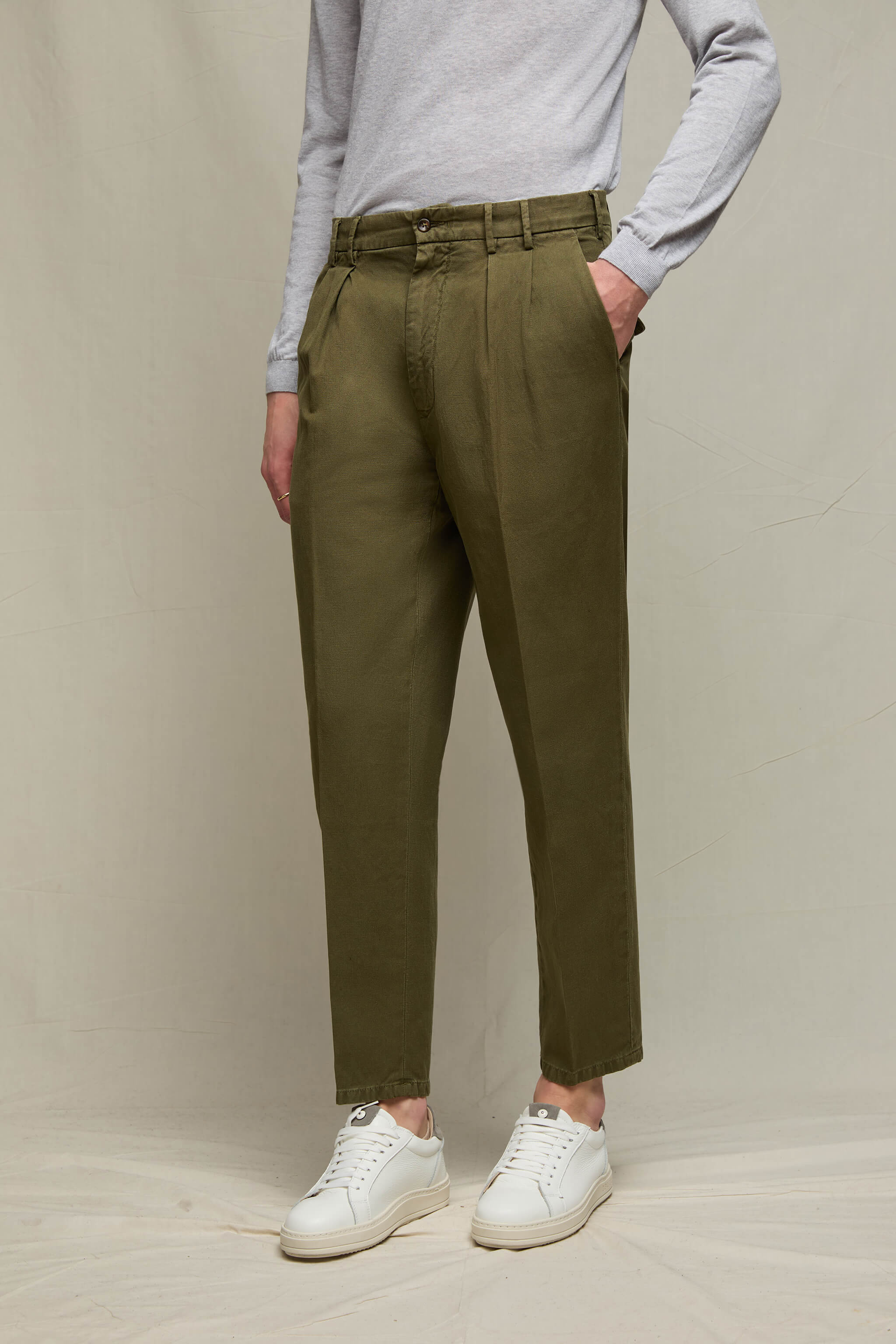 Pantalone CHARLIE tinto capo verde safari - Image 2