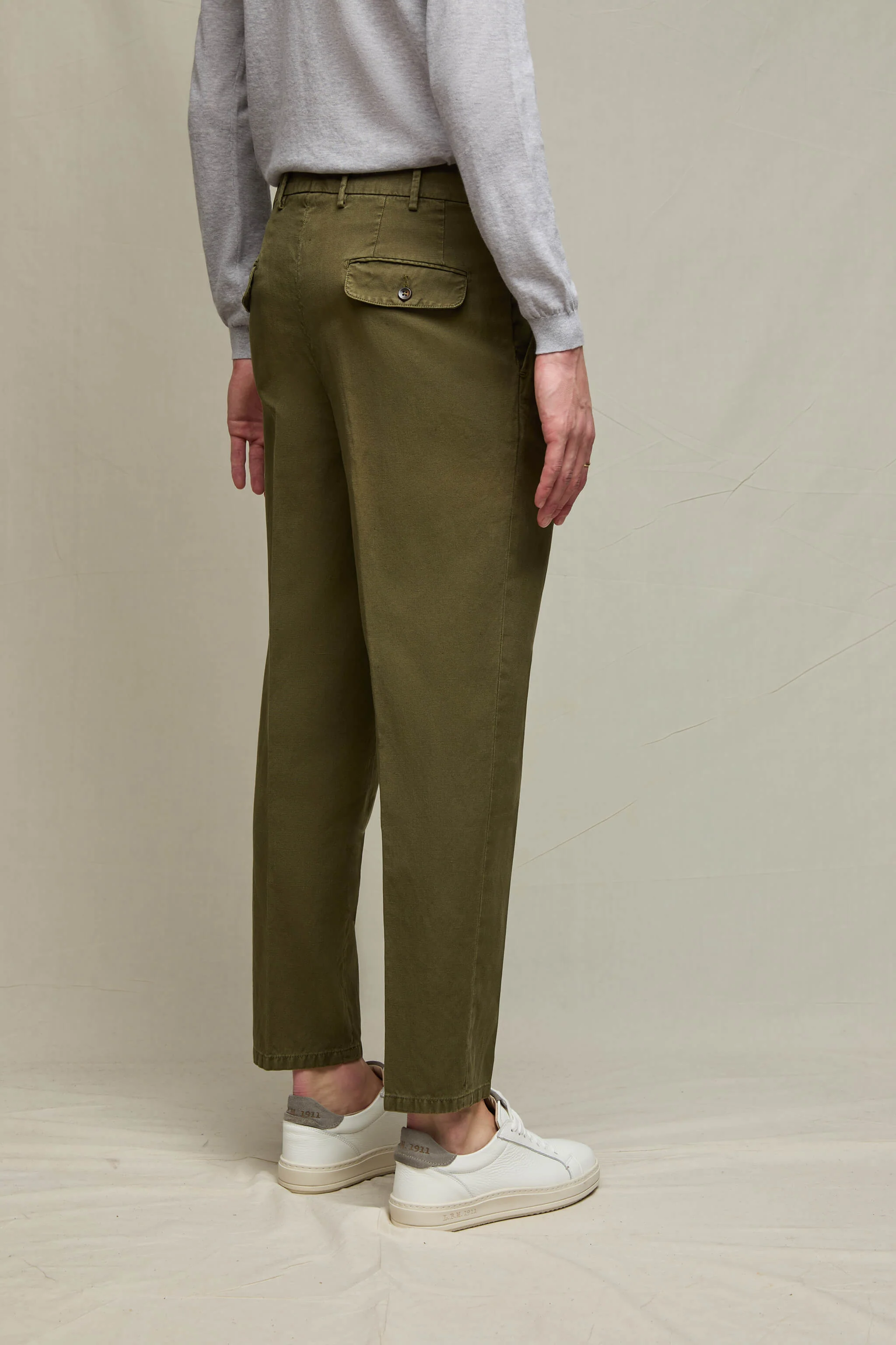 Pantalone CHARLIE tinto capo verde safari - Image 4