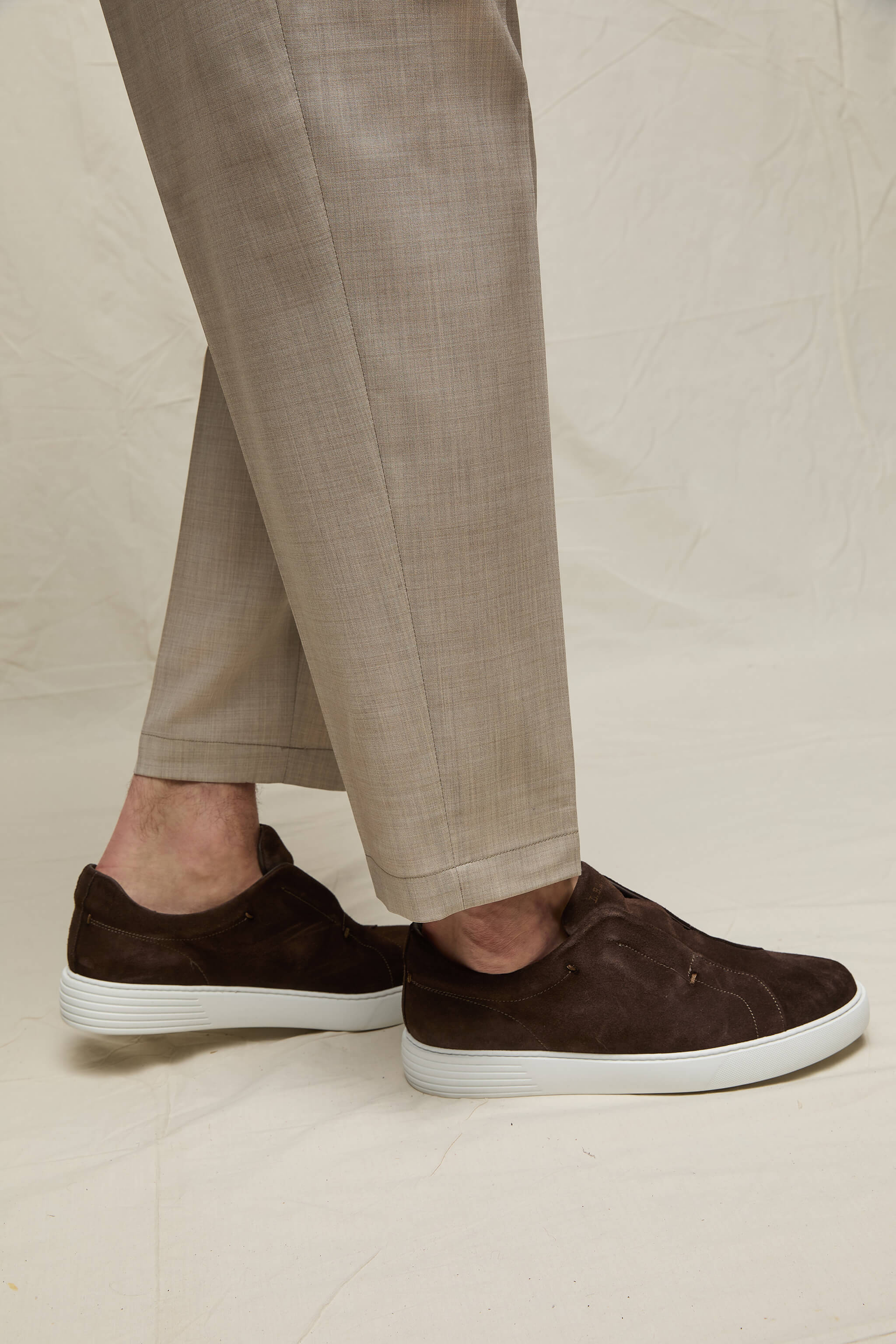 Pantalone Clarence in lana sabbia - Image 4