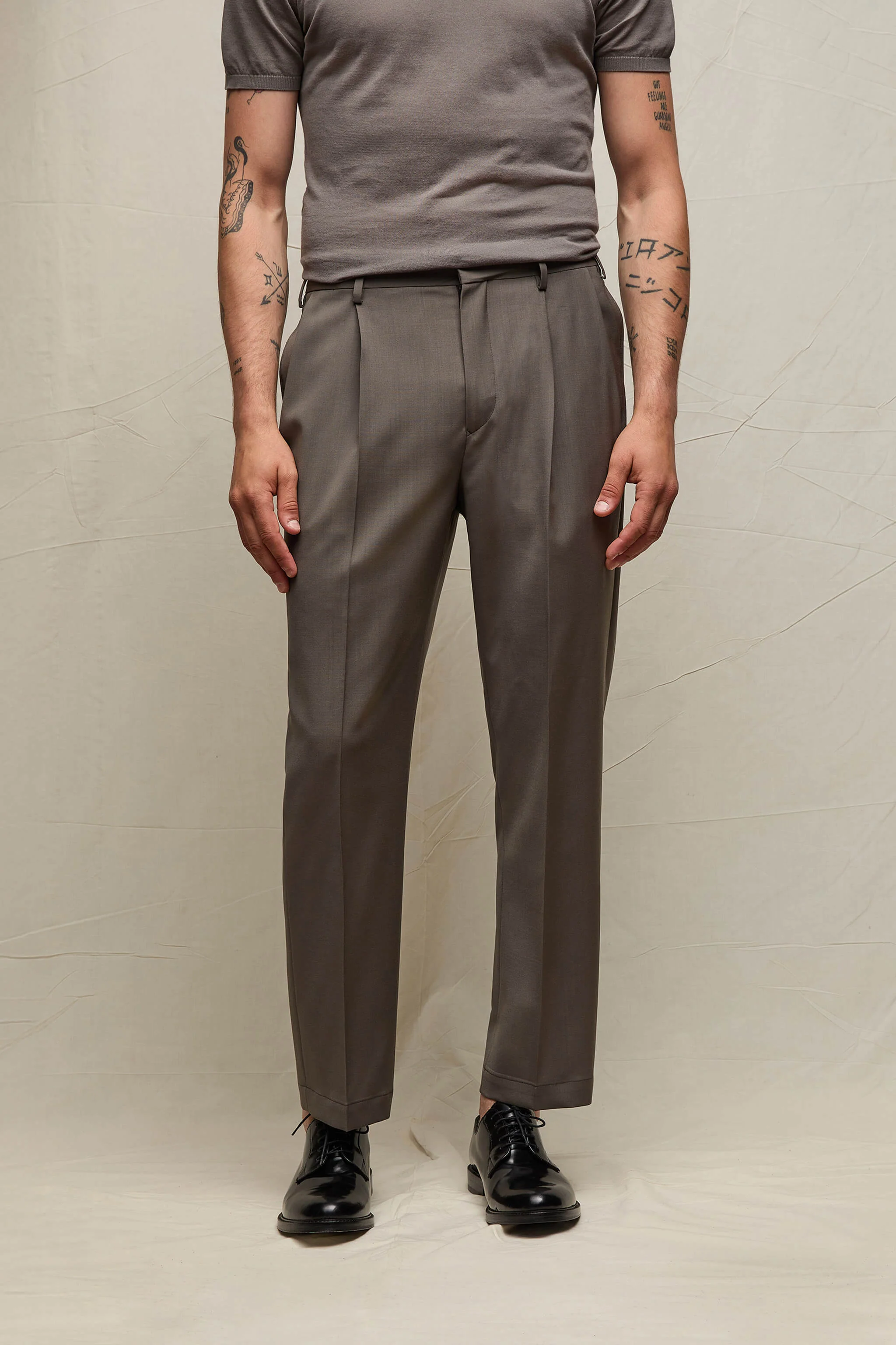 Pantalone LUKE in lana fango