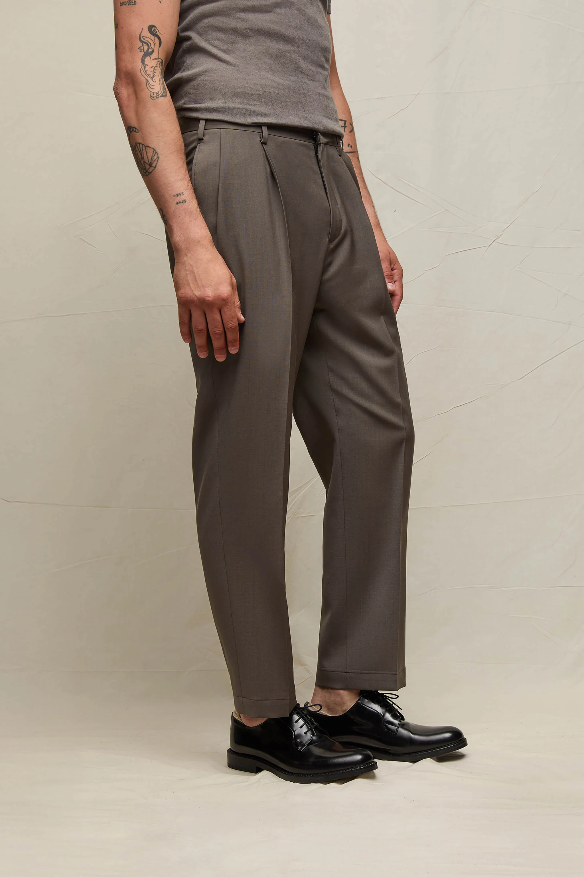Pantalone LUKE in lana fango - Image 3