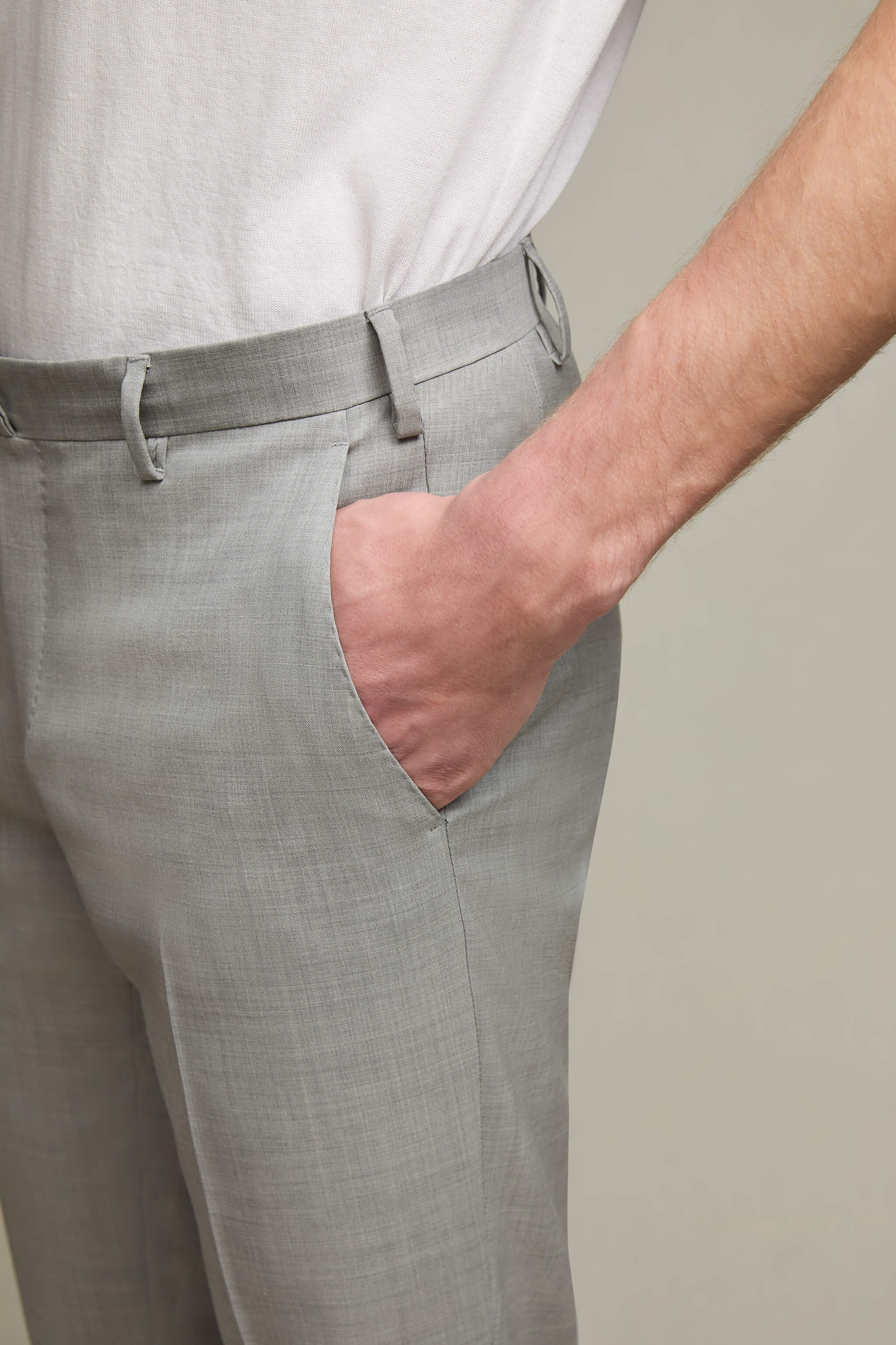 Pantalone ELTON grigio perla - Image 5
